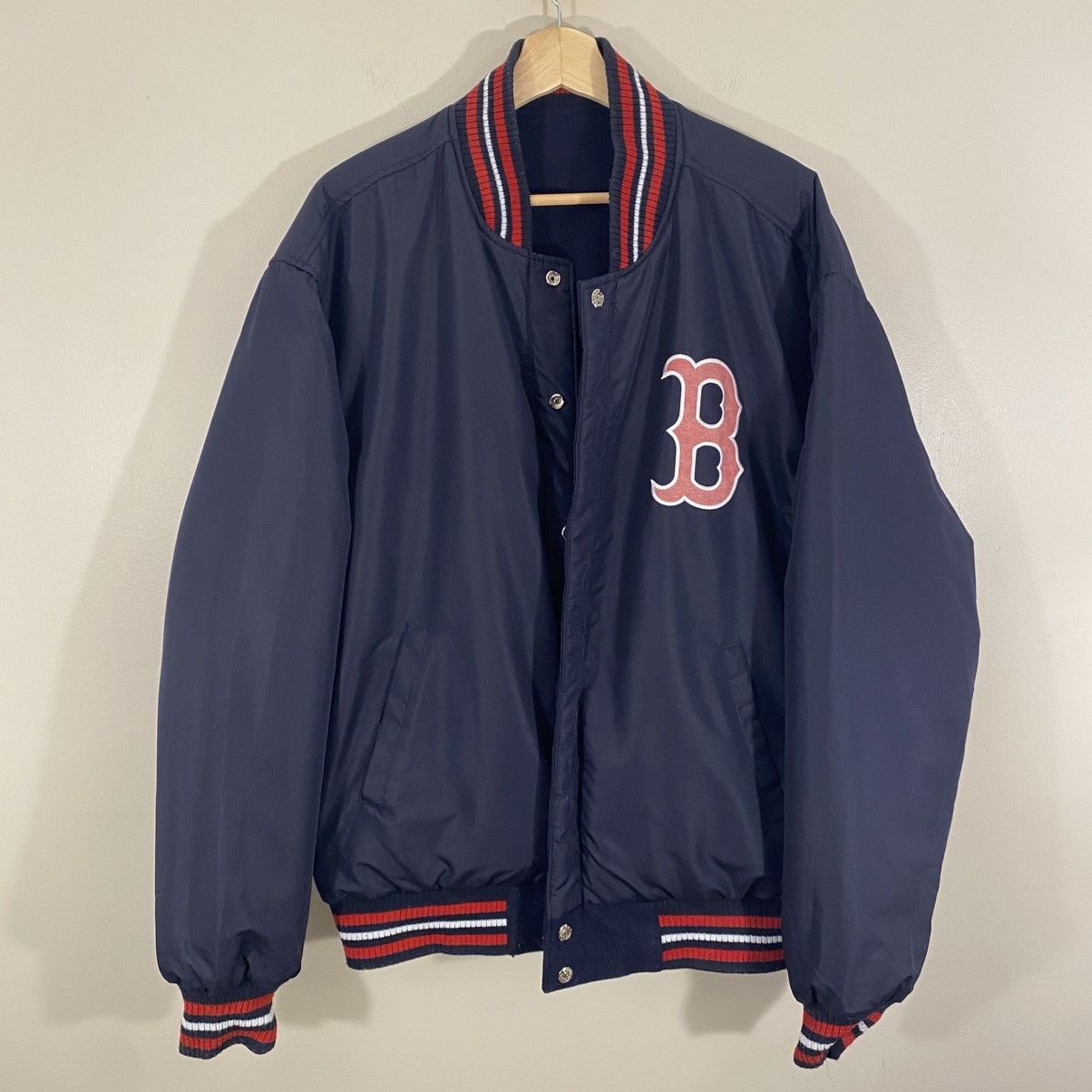 Jeff Hamilton × Vintage Vintage Jeff Hamilton Boston Red Sox Varsity Bomber Jacket Size US XL / EU 56 / 4 - 3 Thumbnail