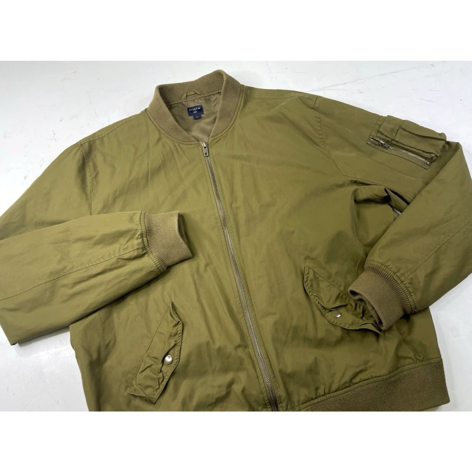 J.Crew VINTAGE J.CREW Bomber Jacket Men’s XL Olive Green Full Zip G7583 Jacket Size US XL / EU 56 / 4 - 2 Thumbnail