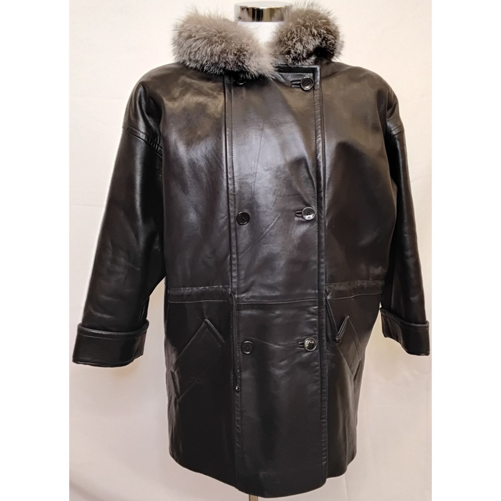 Other Overland Outfitters Leather Overcoat Men's L Real Fox Fur Size US L / EU 52-54 / 3 - 2 Thumbnail