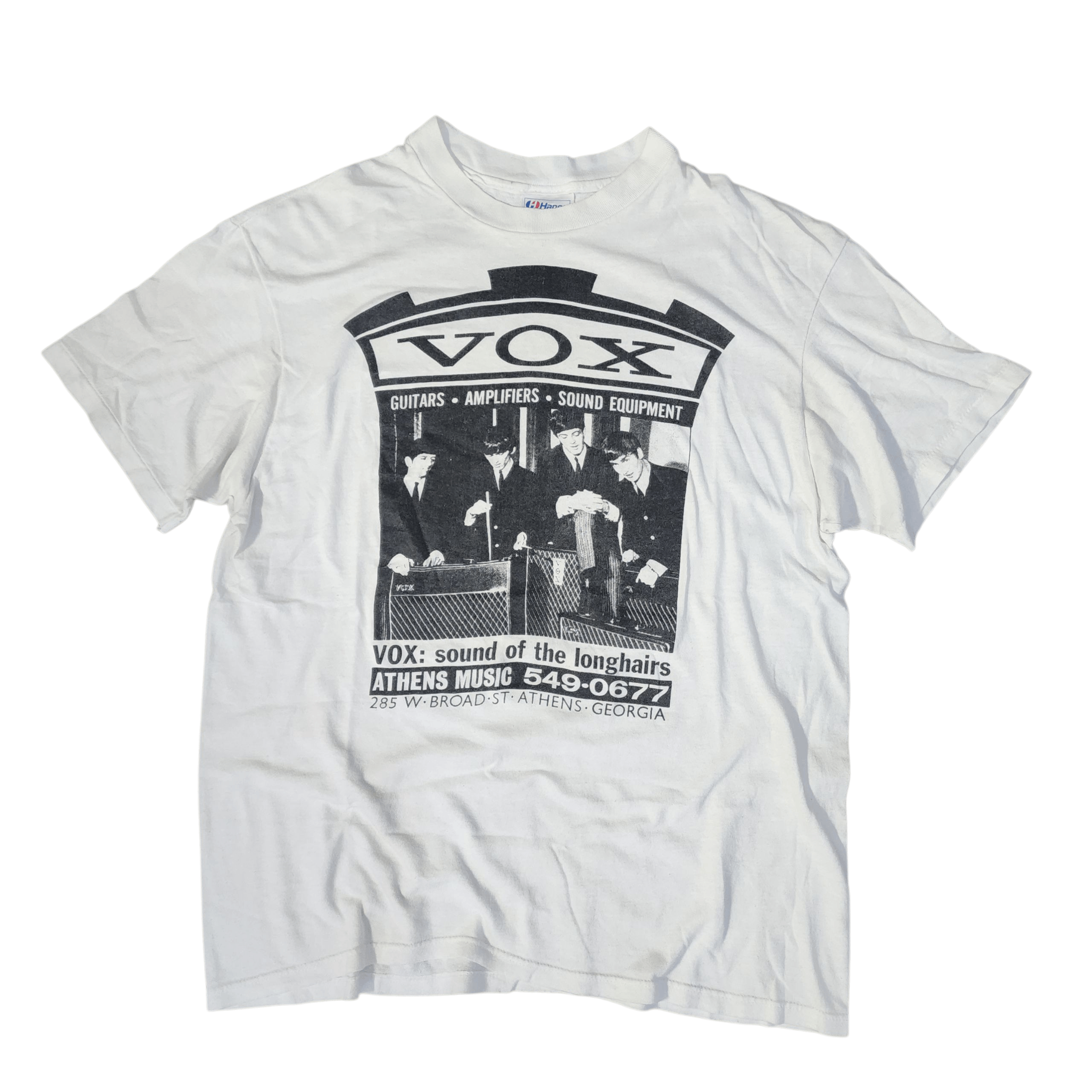 Vintage Rare Vintage 80s The Beatles VOX Hanes made in USA shirt Size US L / EU 52-54 / 3 - 1 Thumbnail