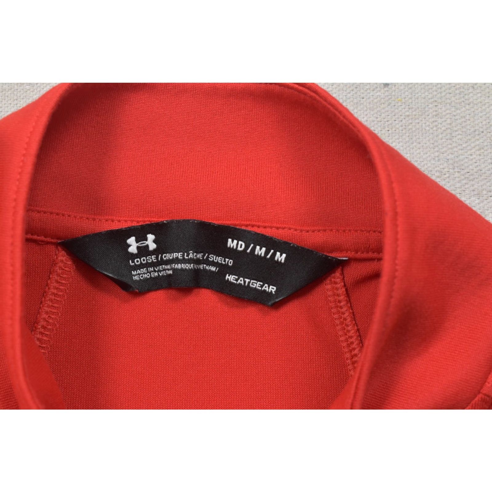 Under Armour Under Armour HeatGear Men's Red 1/4 Zip Pullover Long Sleeve Mock Neck Slim Fit Pullover Size US M / EU 48-50 / 2 - 4 Thumbnail