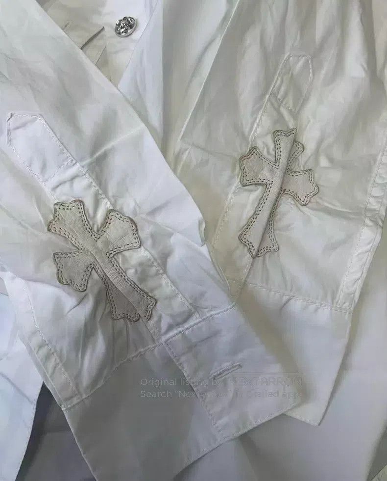 Chrome Hearts Chrome Hearts Patchwork leather cross applique silver cros Size US M / EU 48-50 / 2 - 1 Thumbnail