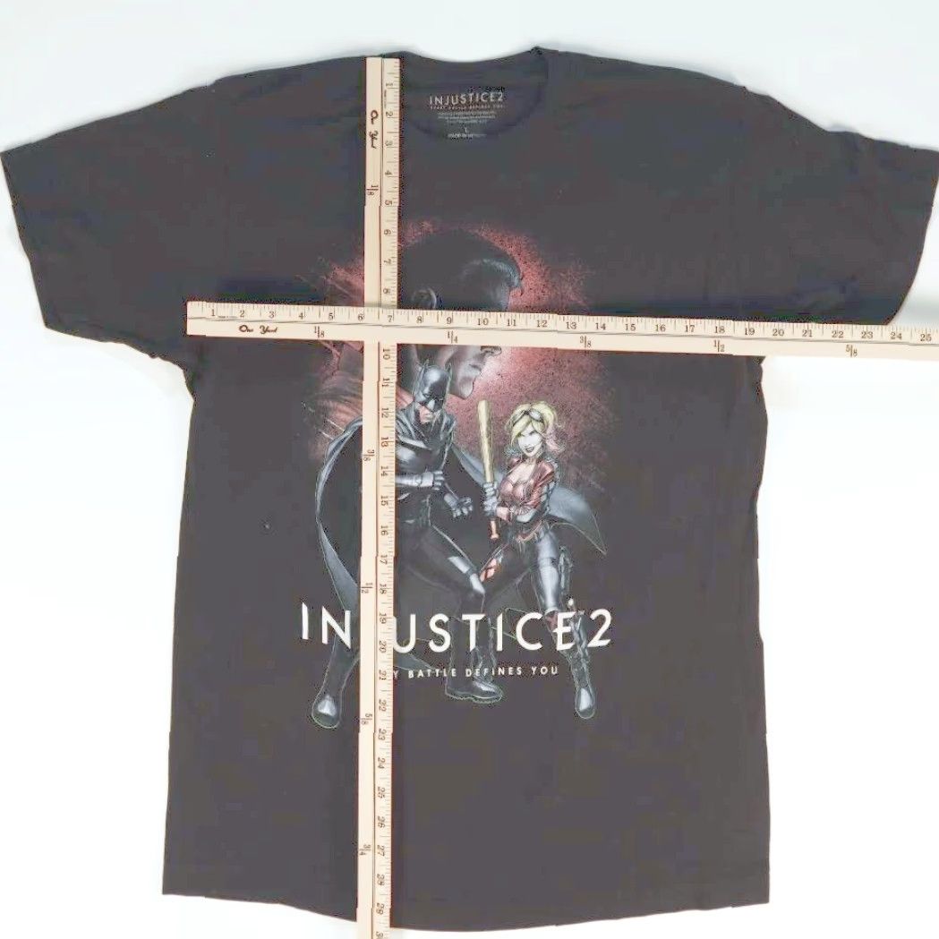 DC Comics Injustice 2 DC Comics Solid T-Shirt Black Men's L Shirt Size US L / EU 52-54 / 3 - 2 Thumbnail