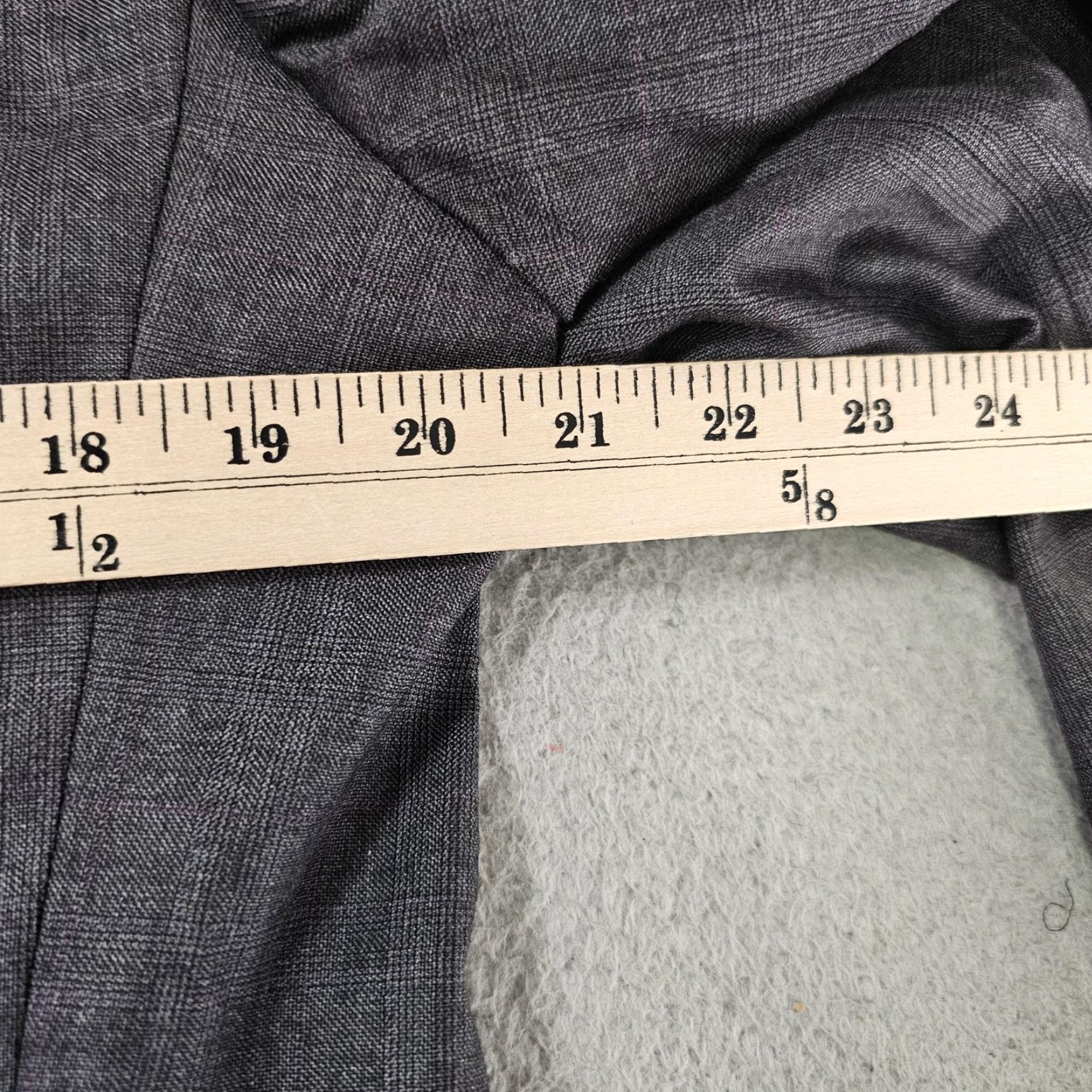 Joseph Abboud Joseph Abboud Suit Jacket Mens 40R Gray Wool Check Loro Piana Super 130s USA Size 40R - 7 Thumbnail