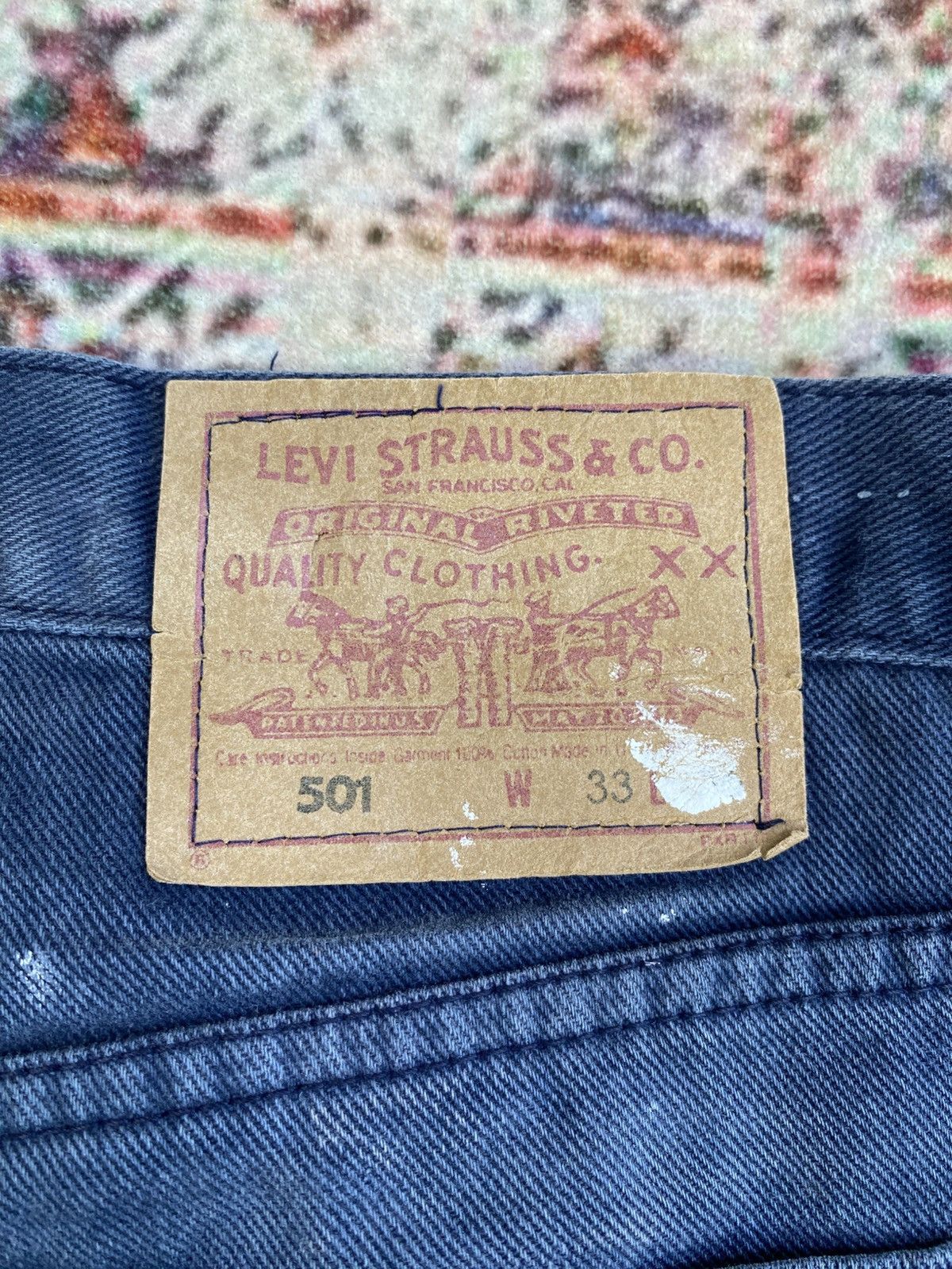 Levi's Vintage 1993 Levis 501 Black Painter Denim Button 532 Size US 30 / EU 46 - 15 Thumbnail