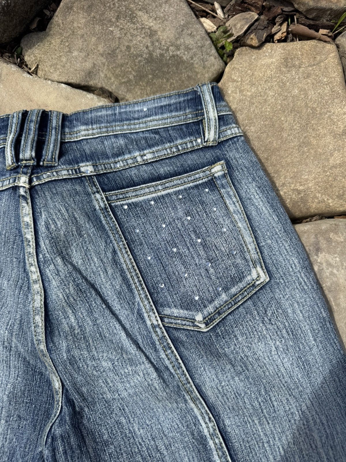 Vintage Vintage If Six Was Nine Style Faded Flared Y2k Pants Size 36" / US 14 / IT 50 - 5 Thumbnail