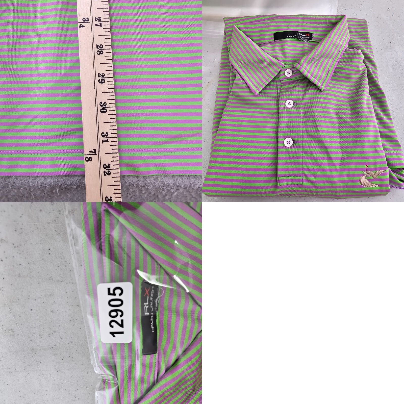 RLX Ralph Lauren RLX Ralph Lauren Polo Shirt Mens Large Pink Stripe Polo Size US L / EU 52-54 / 3 - 8 Thumbnail