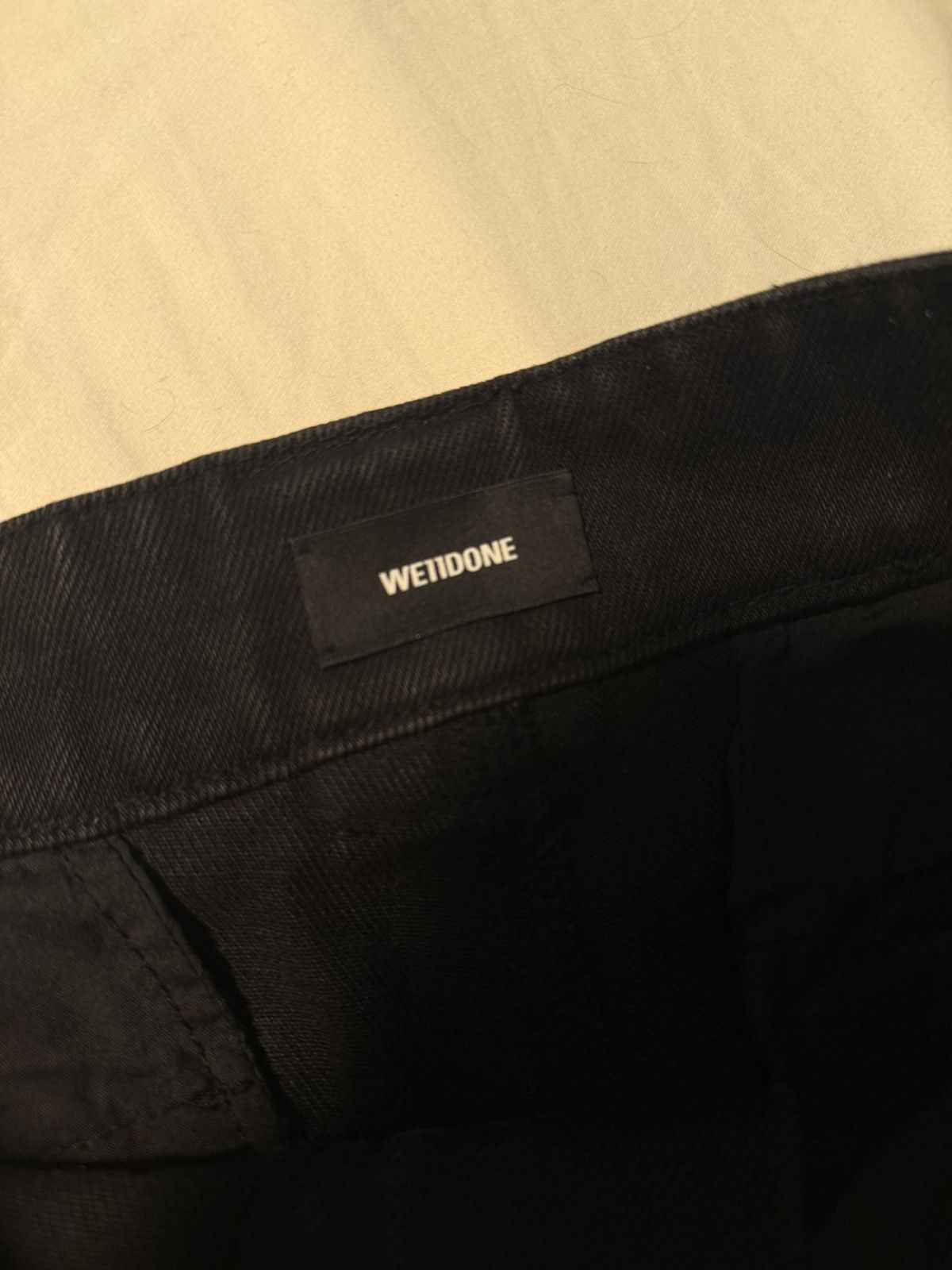 WE11DONE WE11DONE Black Washed Loose Fit Denim Cargo Pants Size US 32 / EU 48 - 4 Thumbnail