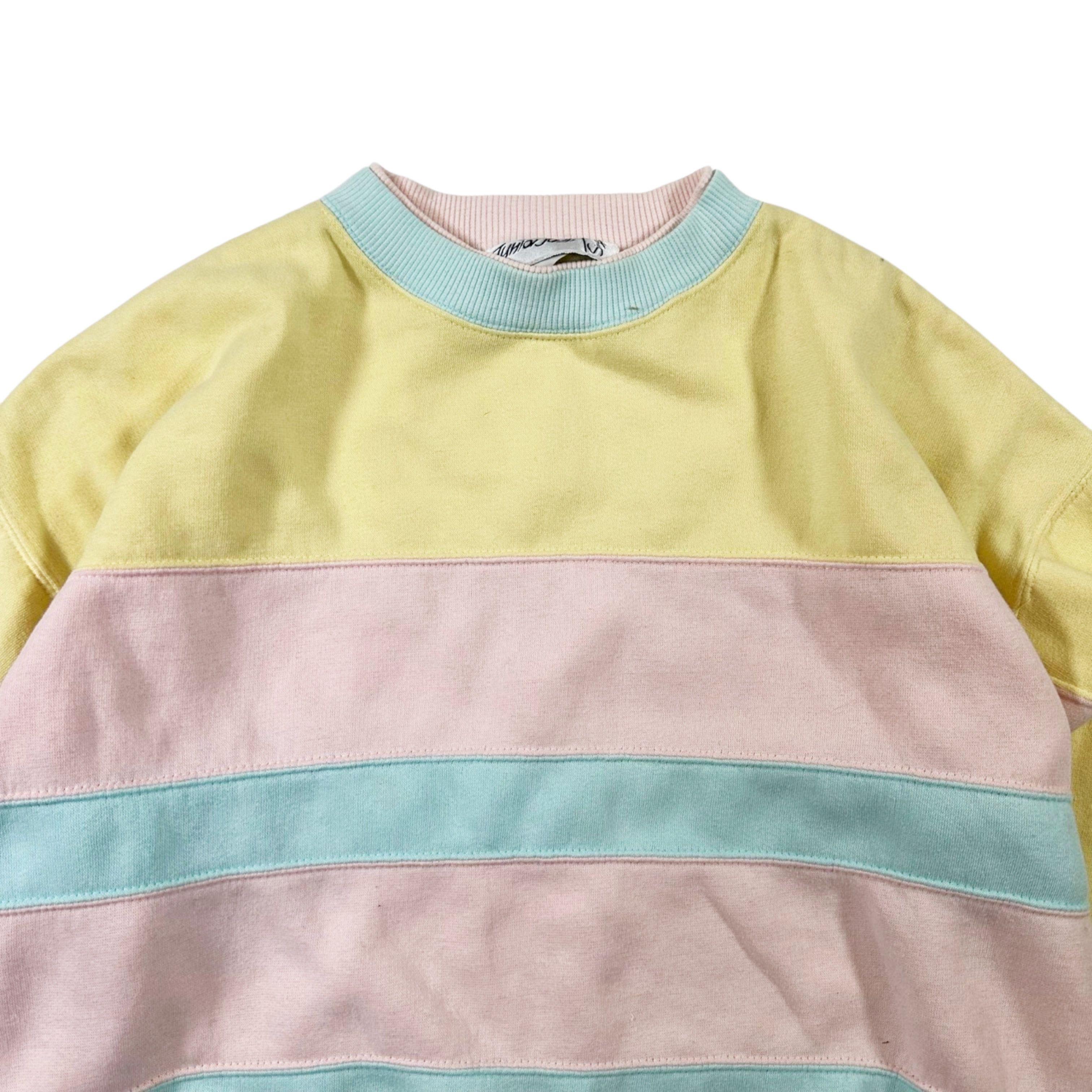 Vintage Vintage 90s Pastel Striped Heavy Sweater Size US S / EU 44-46 / 1 - 2 Thumbnail