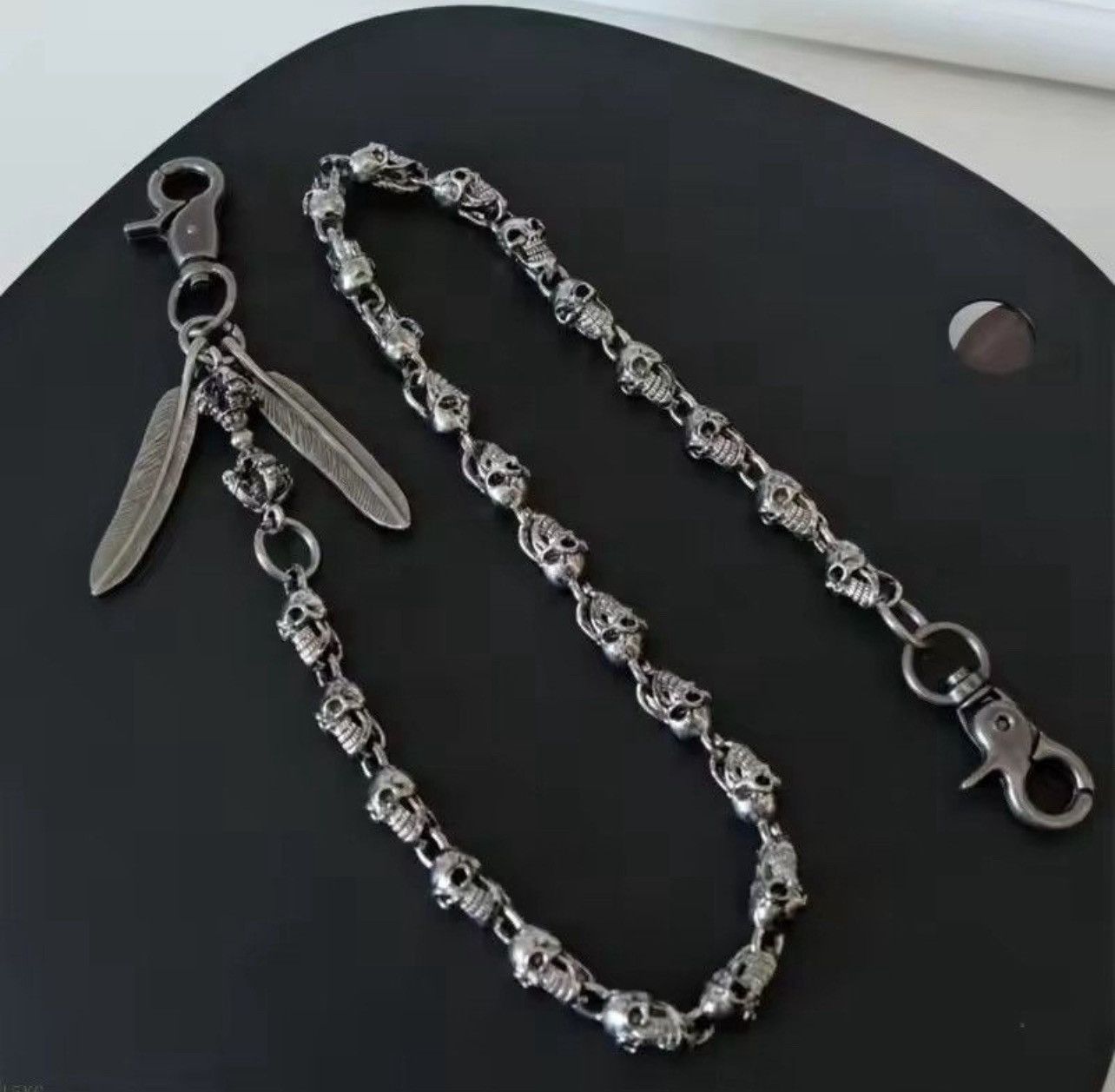 Jewelry Metal Skull Chain Wallet Size ONE SIZE - 1 Thumbnail