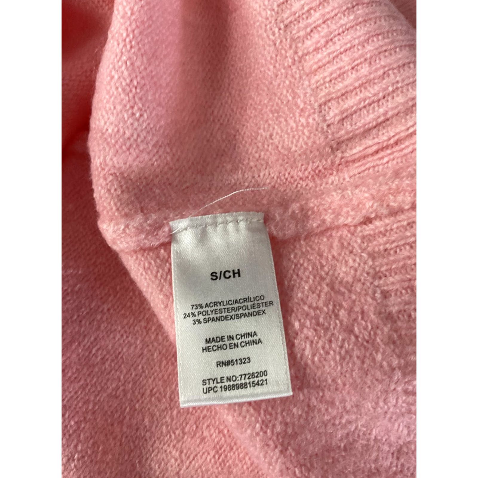 Vince Camuto Vince Camuto Sweater Pullover Womens S Pink Heart Graphic Crew Neck Knit Size S / US 4 / IT 40 - 5 Thumbnail