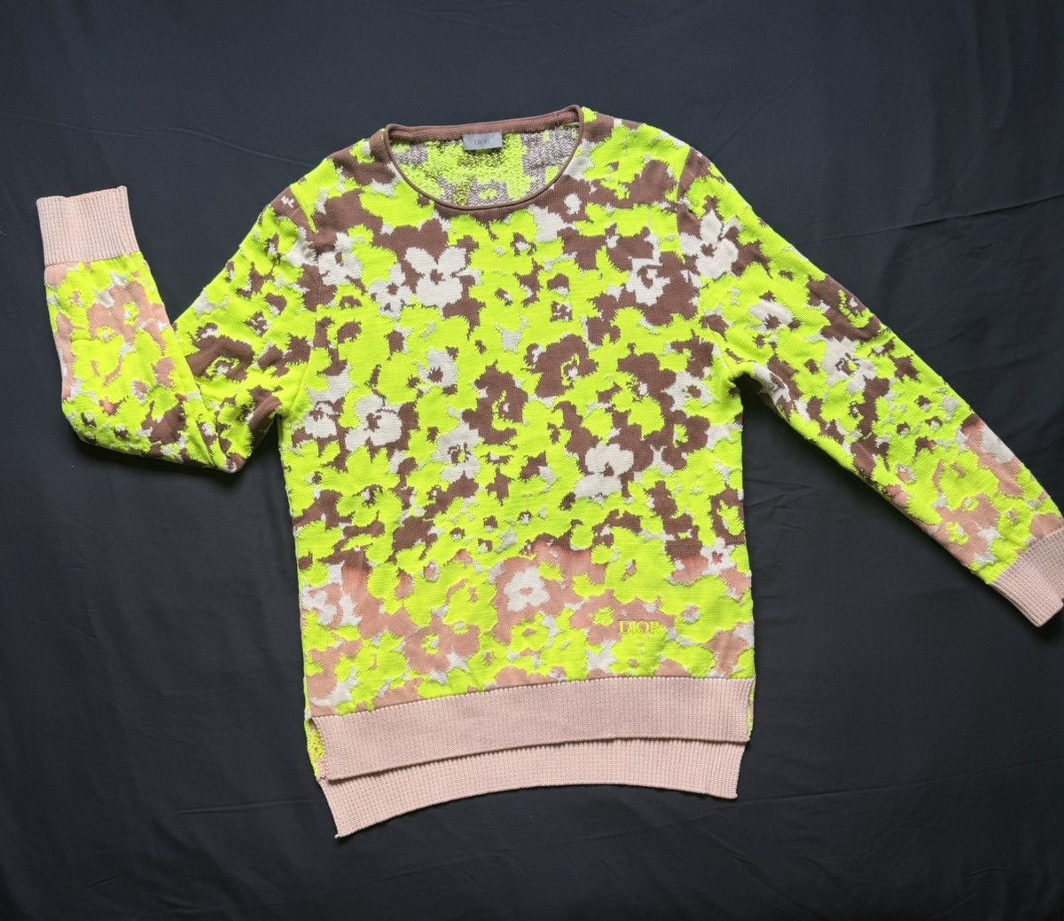 Dior Dior Abstract Floral Jacquard Knit Sweater Medium Size US M / EU 48-50 / 2 - 1 Thumbnail