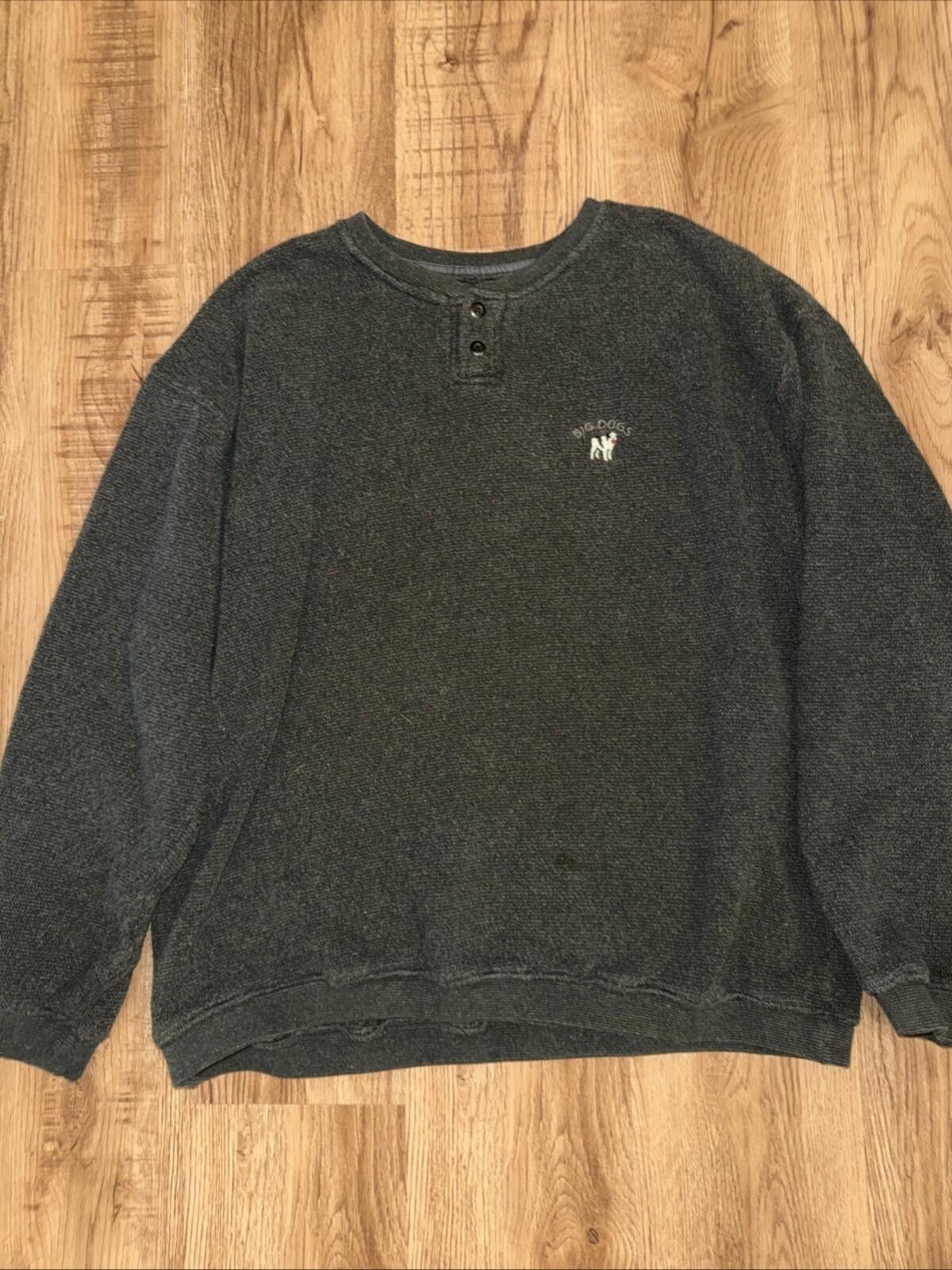 Big Dogs Vintage Big Dogs Sweater, Crew Neck Henley Sweatshirt 2xl Size US XXL / EU 58 / 5 - 1 Thumbnail