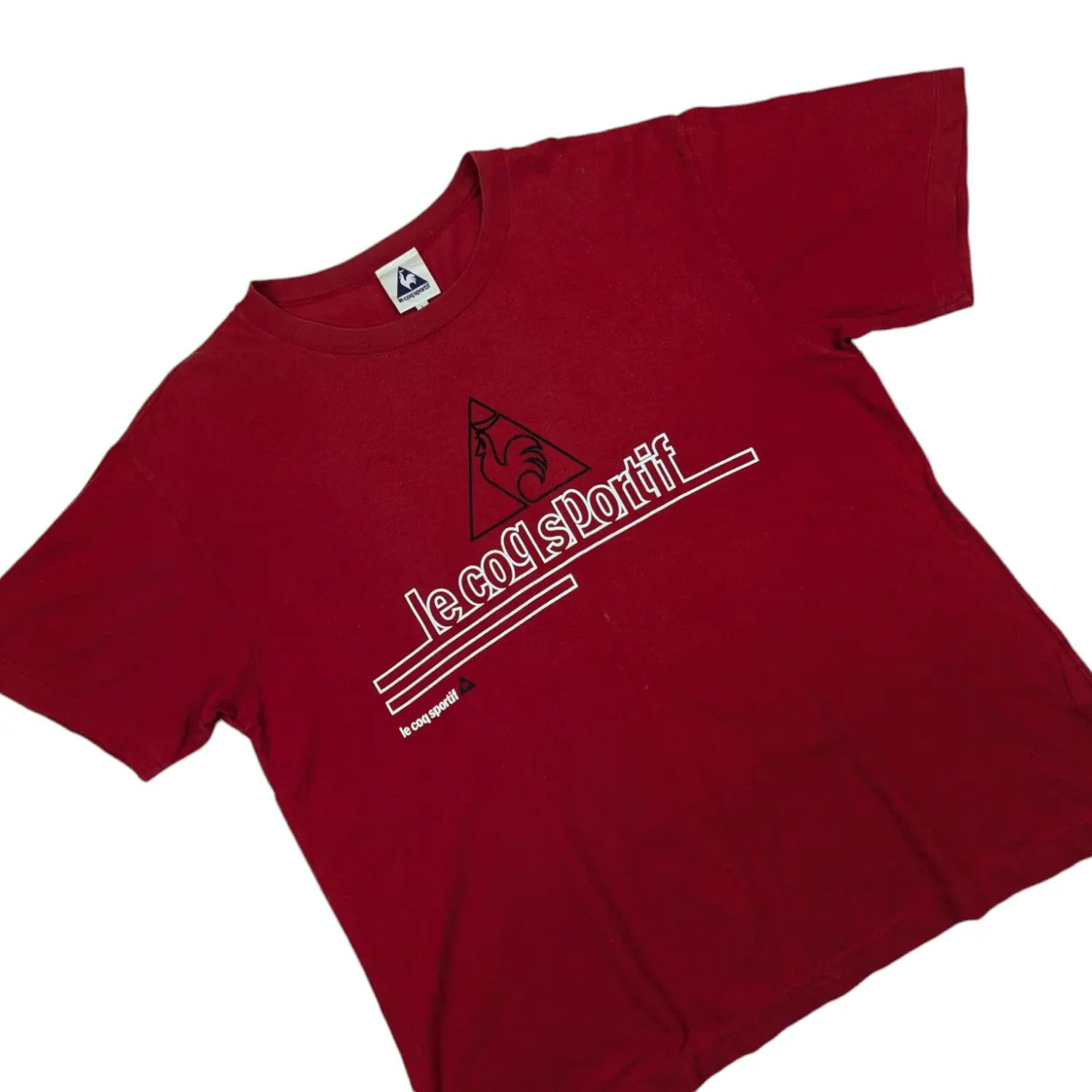 Le Coq Sportif × Vintage Vintage LE COQ SPORTIF Big Spell Out T-Shirt Single Stitches Size US L / EU 52-54 / 3 - 3 Thumbnail