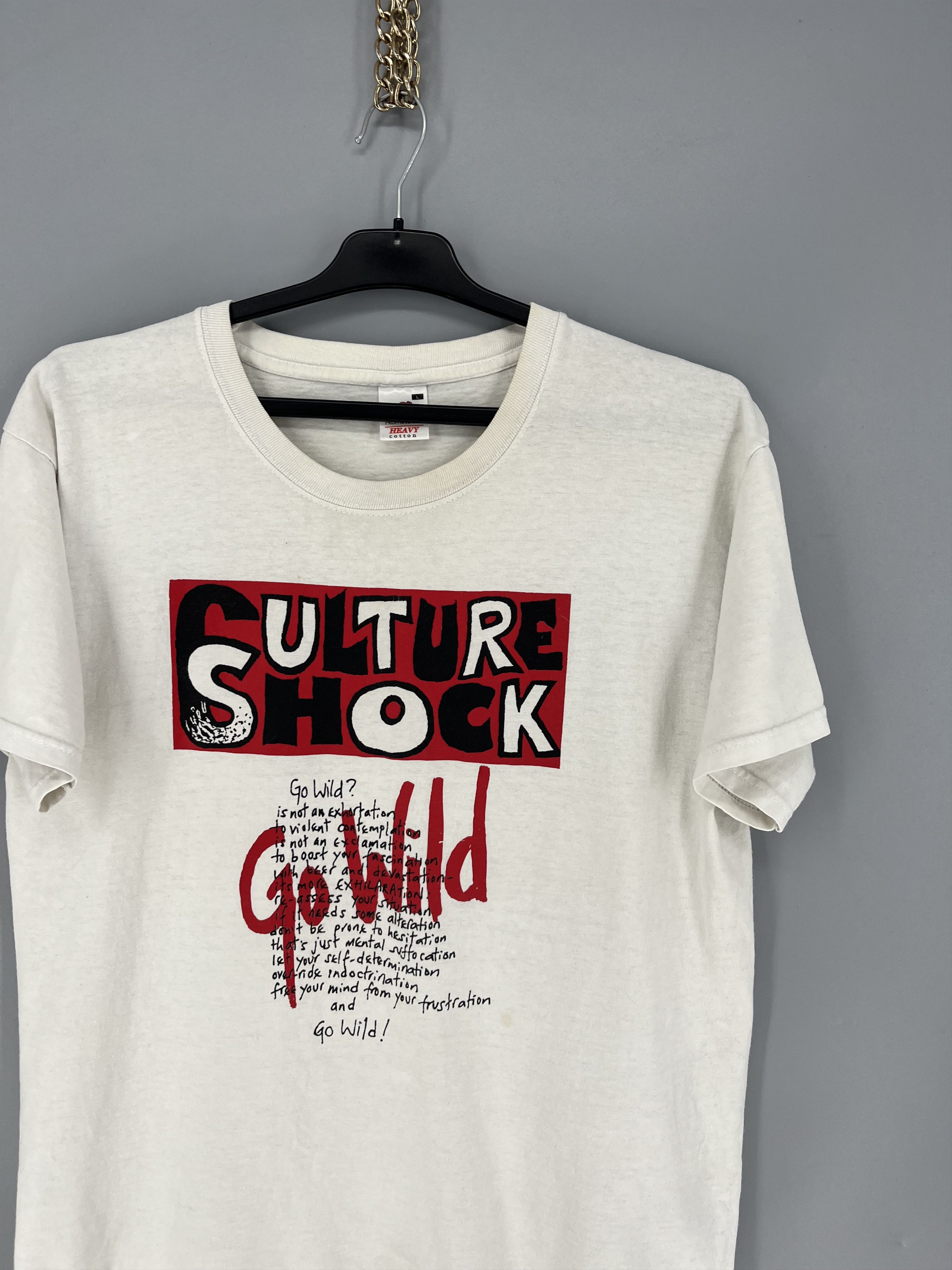Vintage Culture Shock Go Wild Band T Shirt L White Punk Ska Size US L / EU 52-54 / 3 - 6 Thumbnail