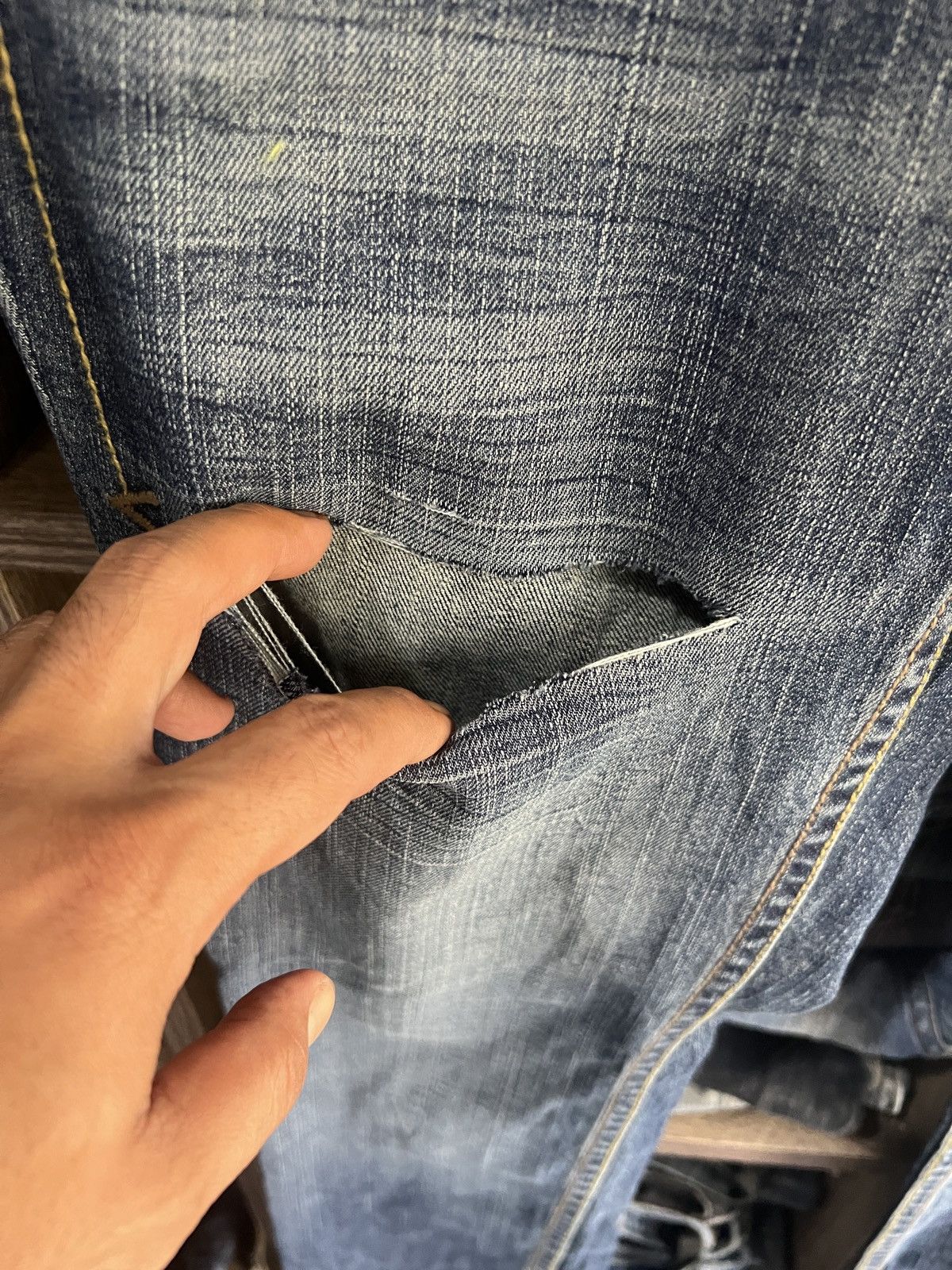DKNY 🔥DKNY Jeans Distressed Denim Size 34" / US 12 / IT 48 - 6 Thumbnail