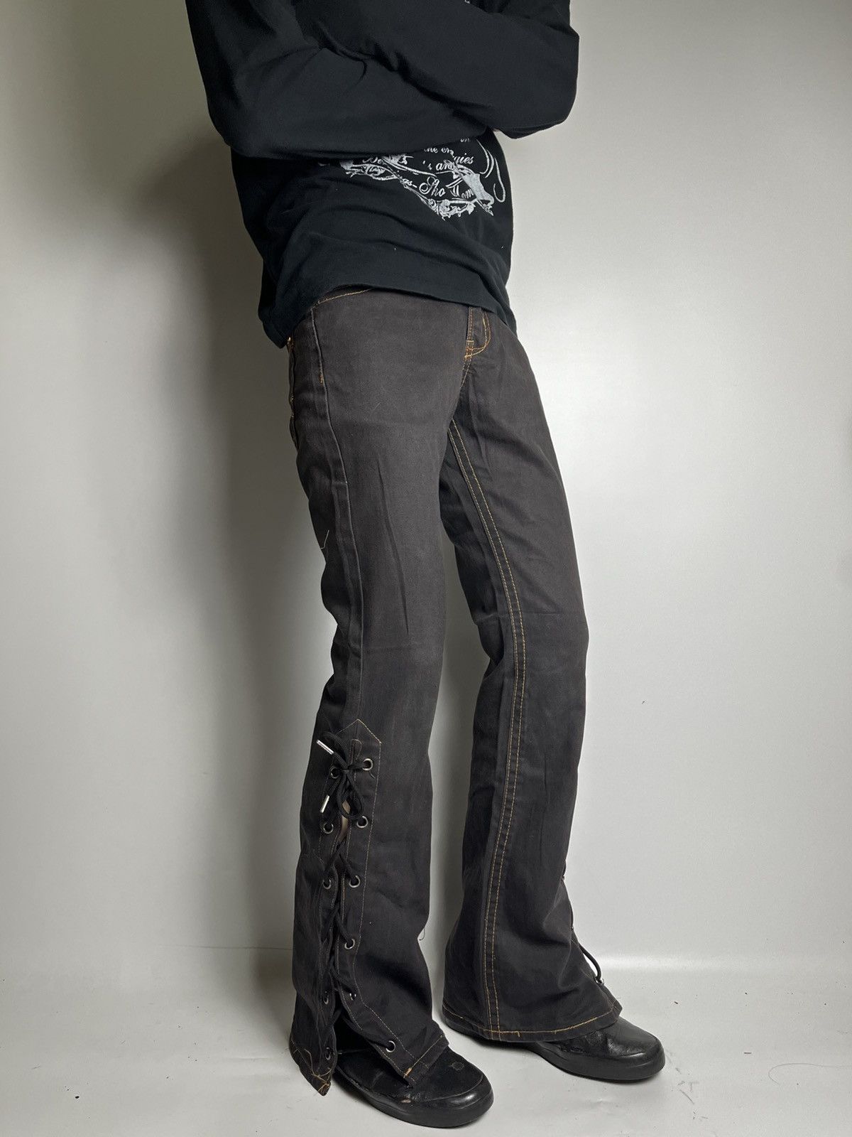 If Six Was Nine lace up oolalasasson pant japanese brand Size US 27 - 4 Thumbnail