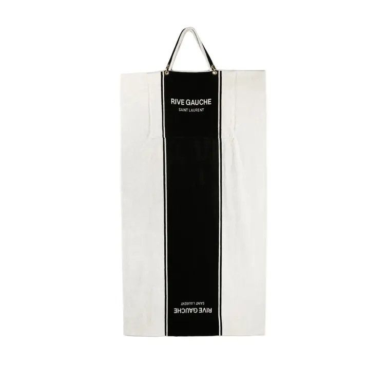 Saint Laurent Paris o1bcso1str1225 Size: OS/Rive Gauche Towel Bag in Black/White Size ONE SIZE - 2 Thumbnail