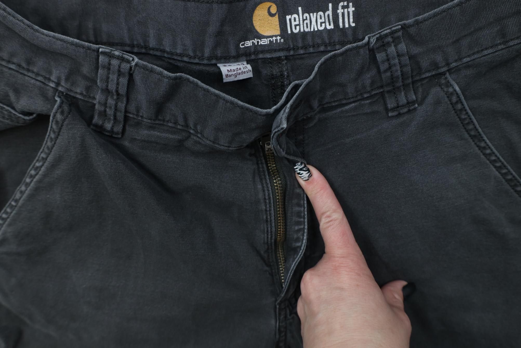Carhartt Vintage Y2K Carhartt Fit Stretch Canvas Wide Leg Pants Gray Size US 34 / EU 50 - 7 Thumbnail
