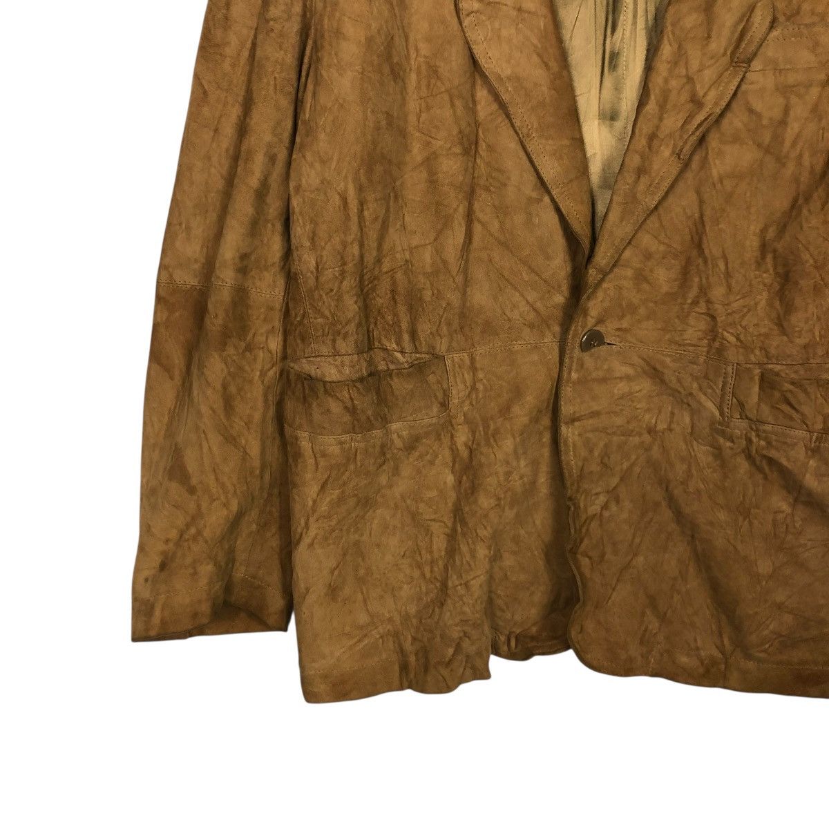 Genuine Leather 🔥VINTAGE CHORE LEATHER JACKET WORKER PELLARI ISSEY MIYAKE Size US M / EU 48-50 / 2 - 6 Thumbnail