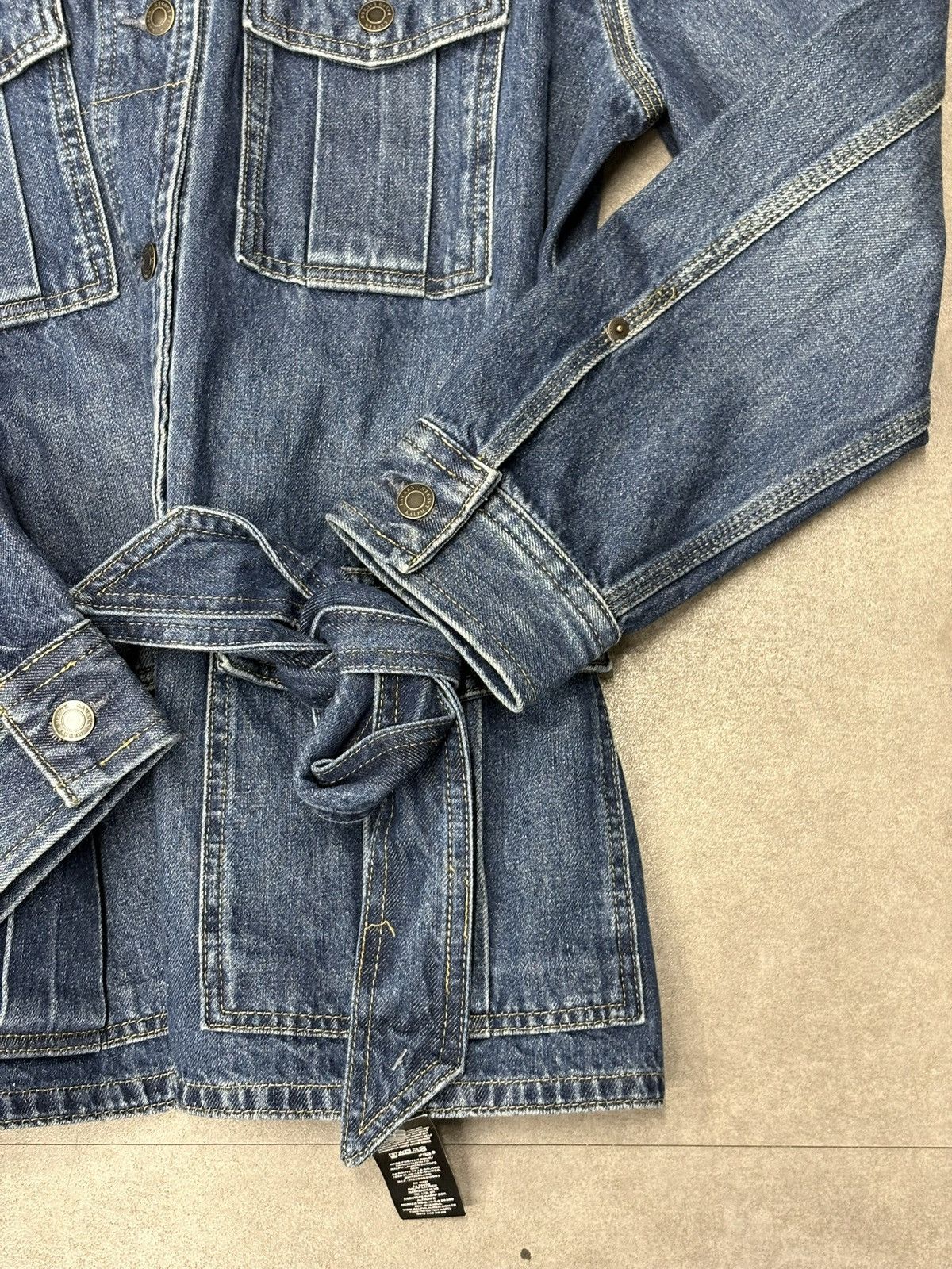 Ralph Lauren Navy Denim Belted Jacket Ralph Lauren Women’s L – New Size L / US 10 / IT 46 - 3 Thumbnail