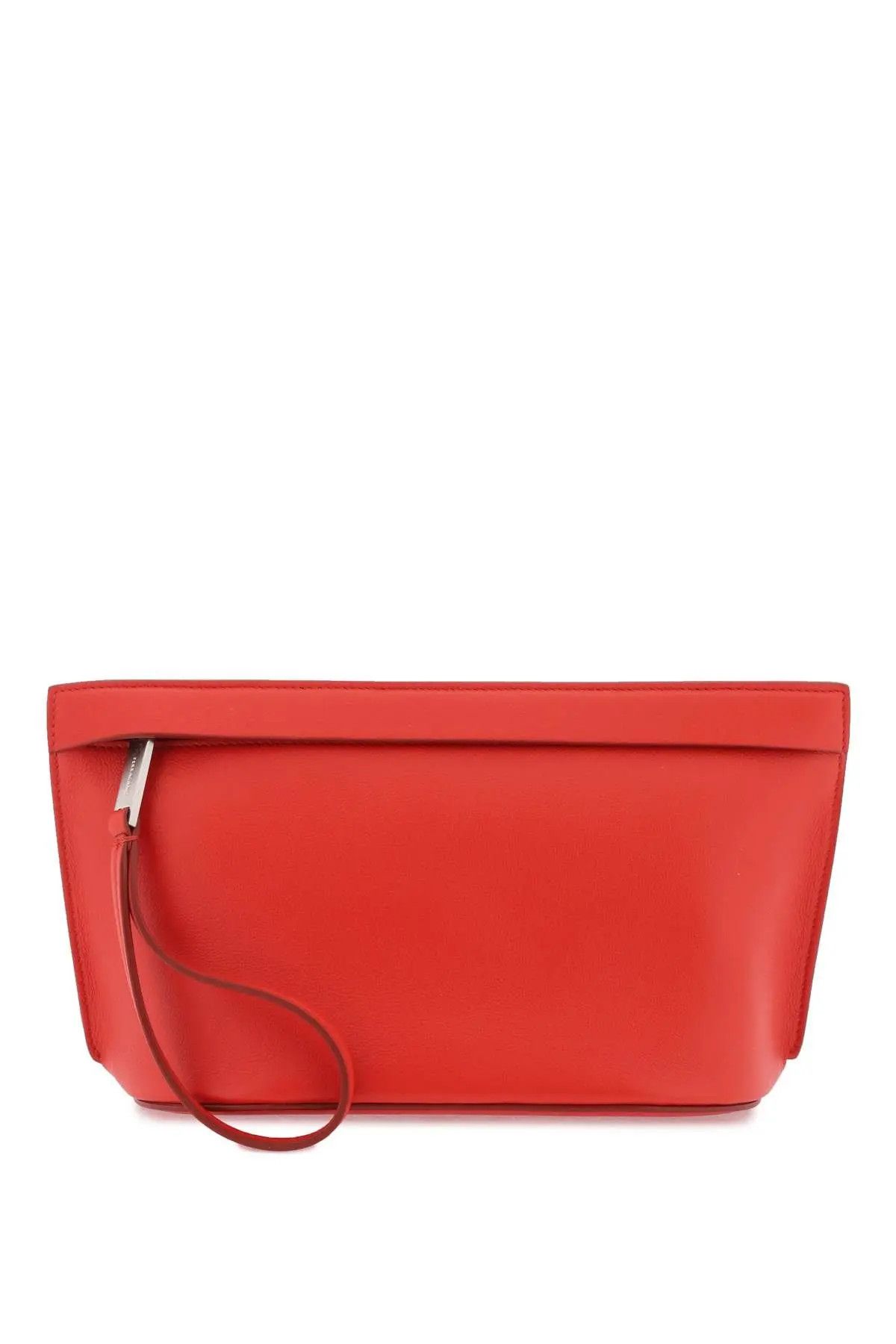 image of Salvatore Ferragamo O1S22I1N0324 Size-Os Geometric Pouch In Red, Men's