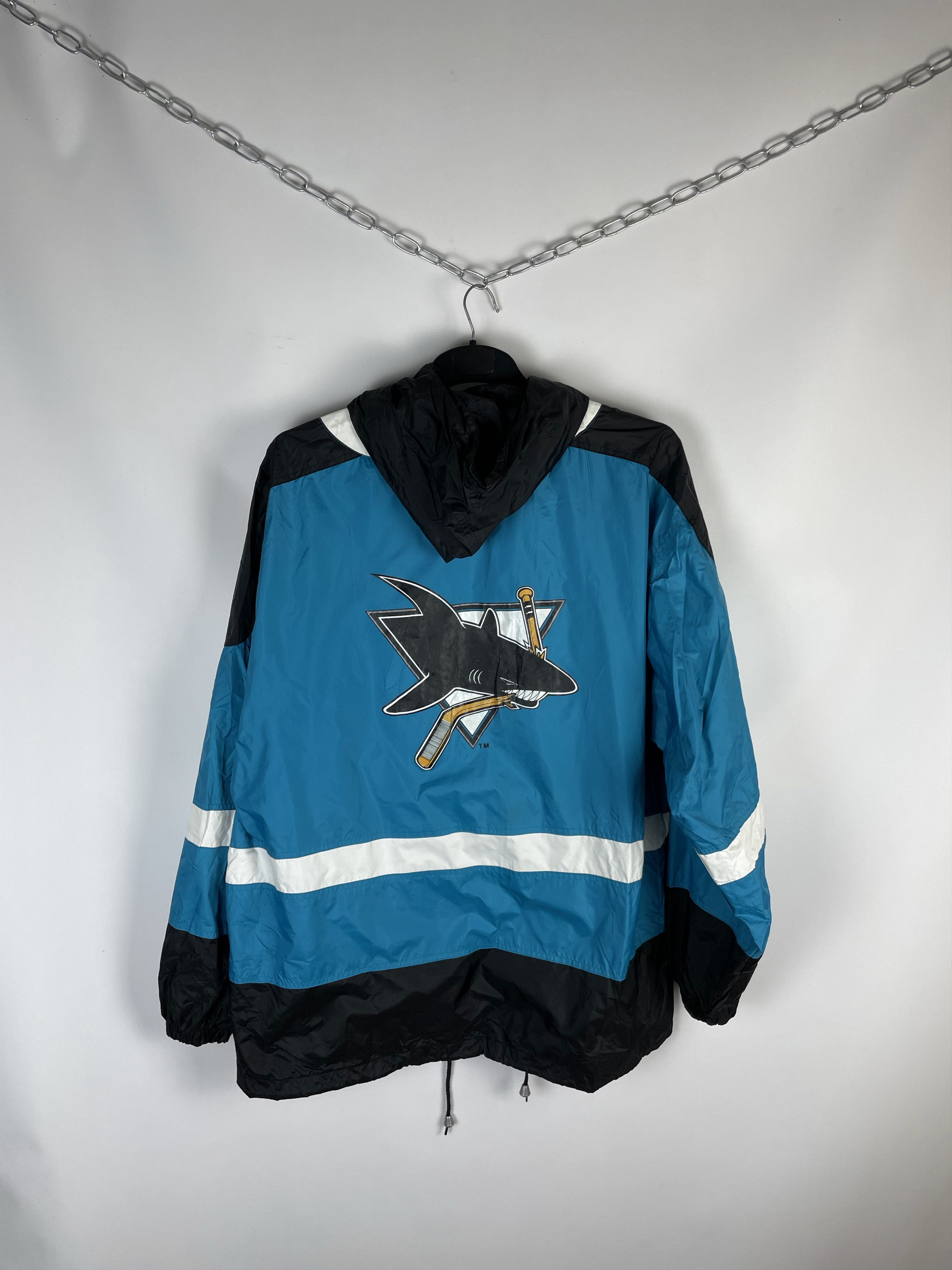 NHL SHARKS NFL JACKET 90s Size US L / EU 52-54 / 3 - 10 Thumbnail