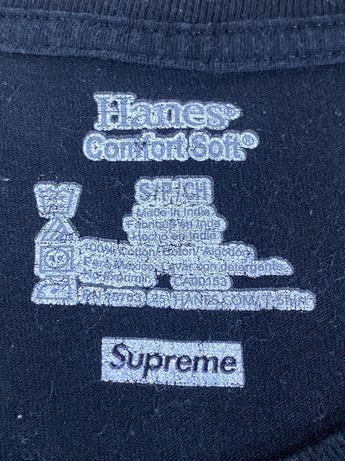 Hanes × Supreme Supreme x Hanes Plain Basic Tee Size US S / EU 44-46 / 1 - 3 Thumbnail