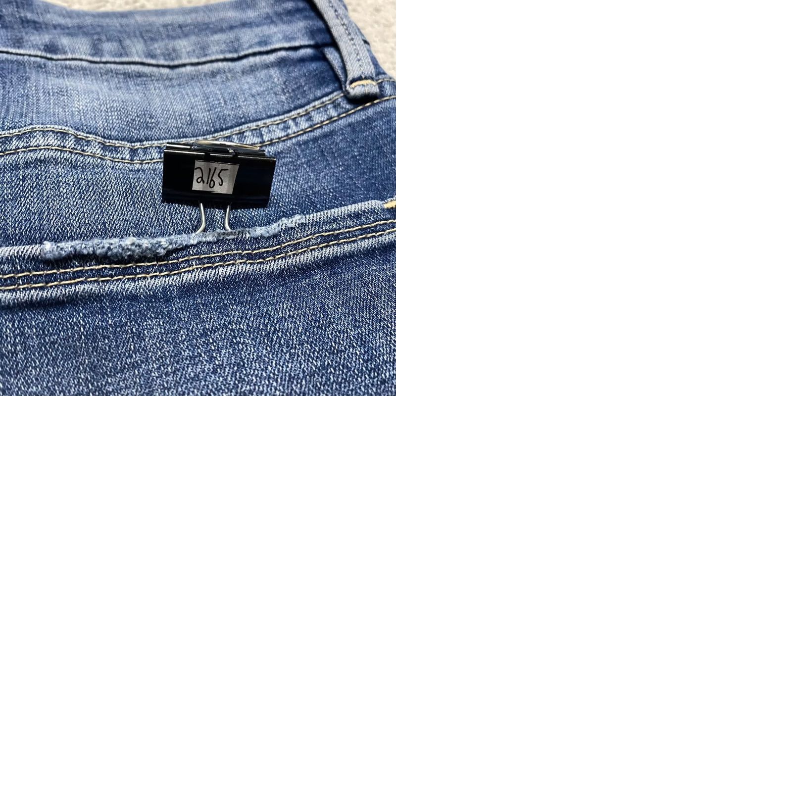 Good American Good American Jeans Womens 8 Blue Denim Skinny High Rise Distressed Medium Wash Size 30" / US 8 / IT 44 - 9 Thumbnail