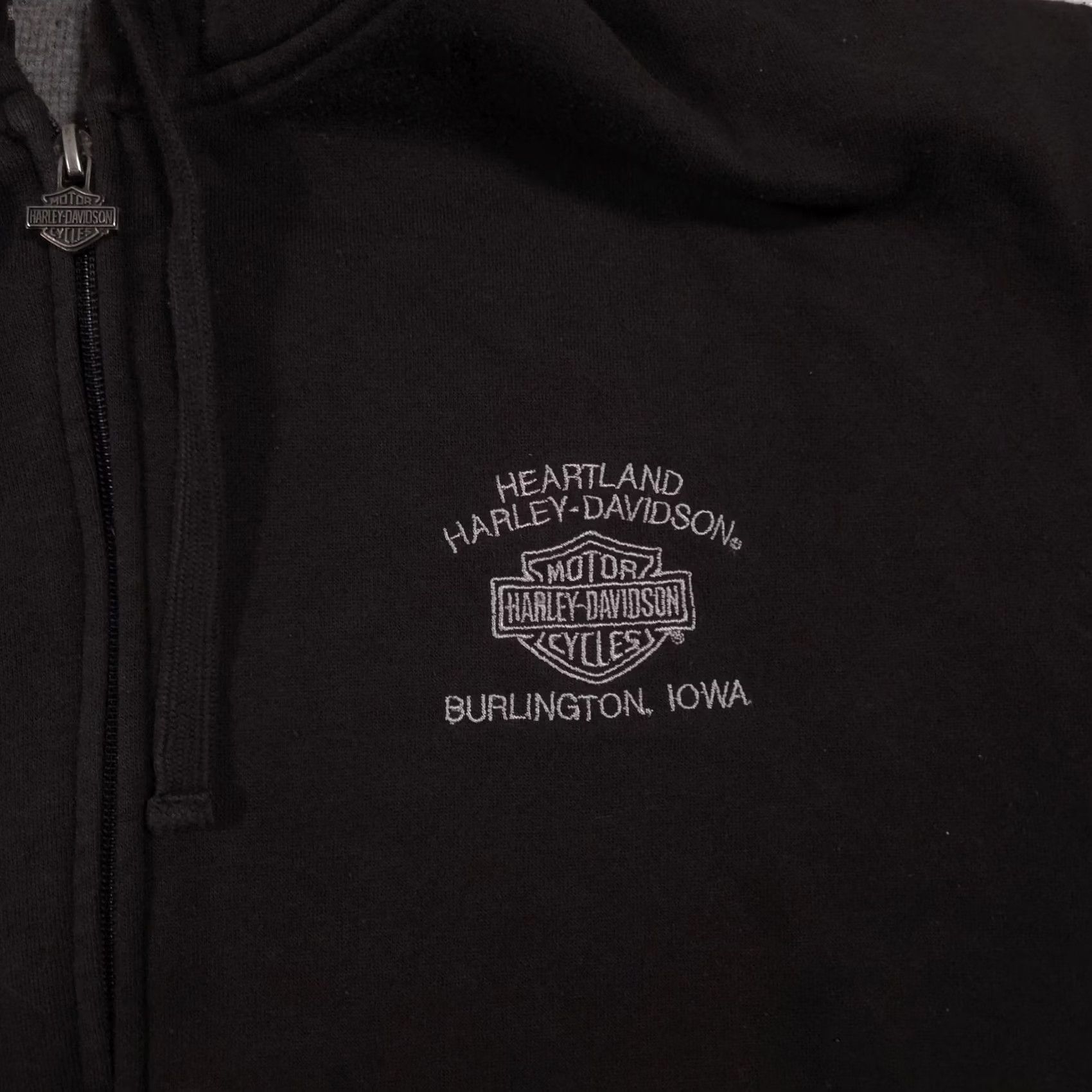 Harley Davidson Harley-Davidson Hoodie Sweatshirt Mens XL Black Full Zip Lined Bar Shield Iowa Size US XL / EU 56 / 4 - 4 Thumbnail