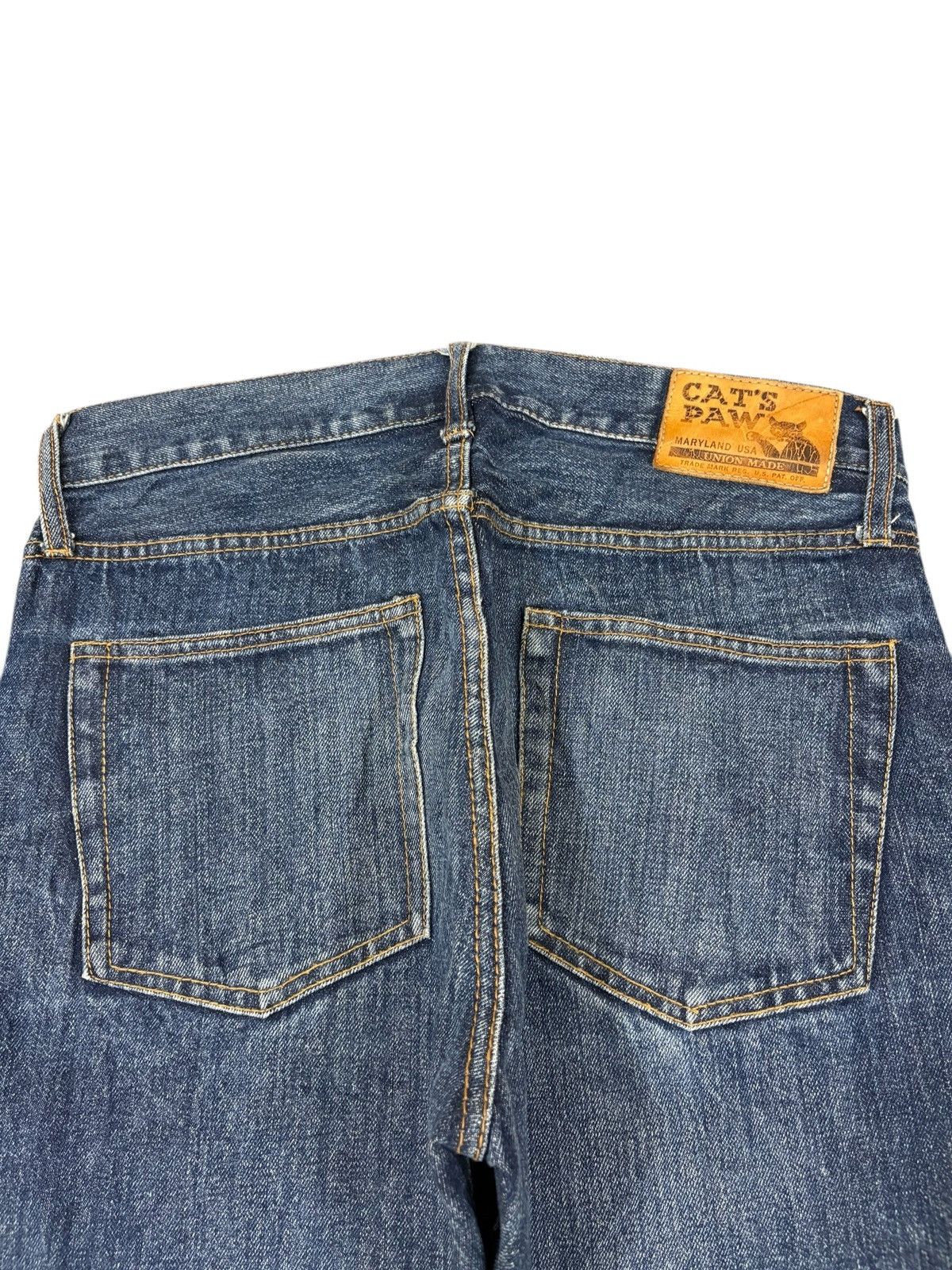 CAT'S PAW Vintage Cat’s Paw Union Made Raw Denim Selvedge Jeans Size US 31 - 7 Thumbnail
