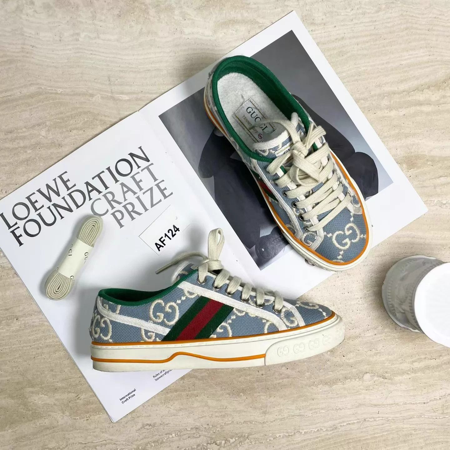 Gucci Gucci Tennis 1977 Light Blue 36 98 Size US 5.5 / IT 35.5 - 2 Thumbnail