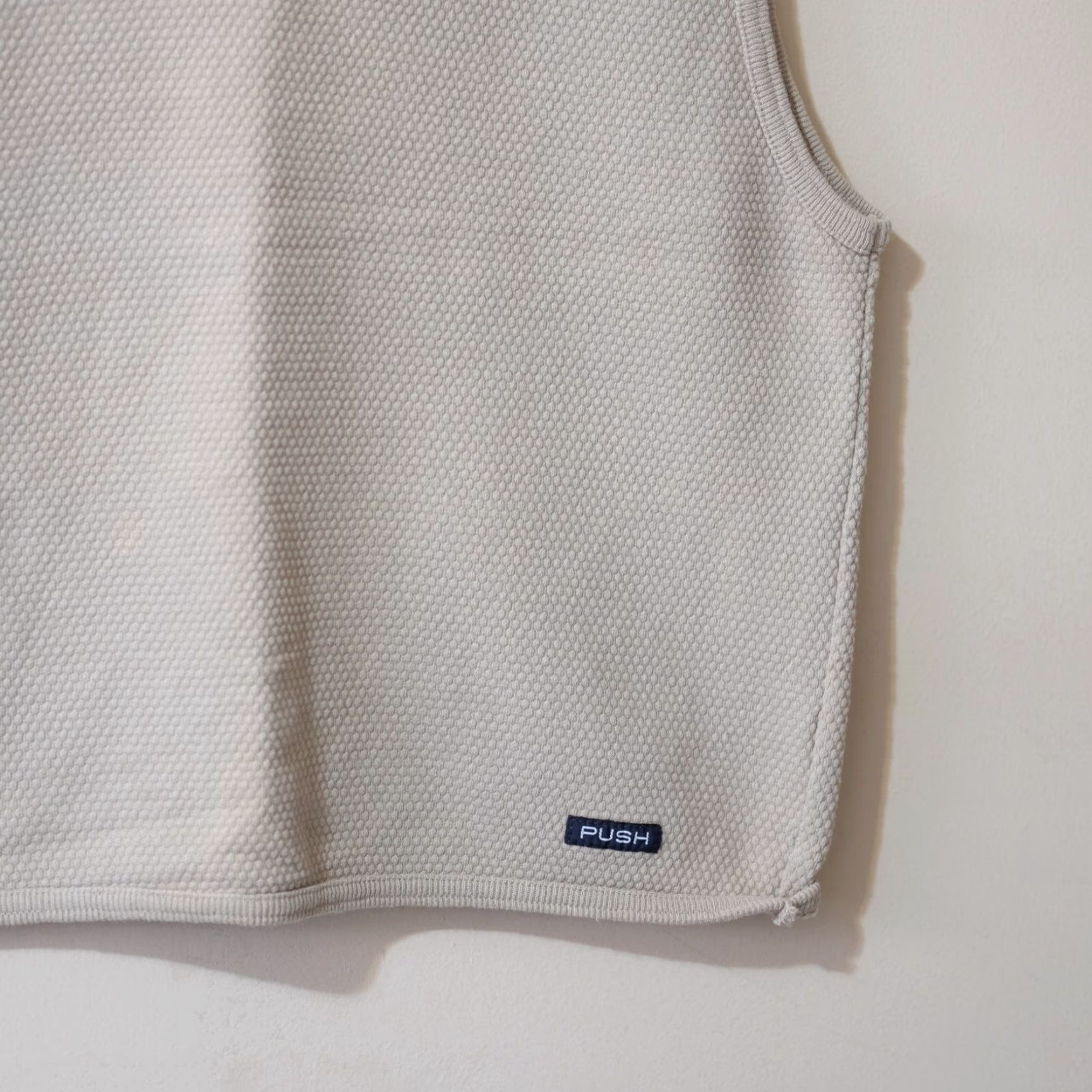 Vintage PUSH Vest Men’s M Medium Beige 100% Cotton Made in USA (#p51-63) Pullover Casual Travel) Size US M / EU 48-50 / 2 - 4 Thumbnail