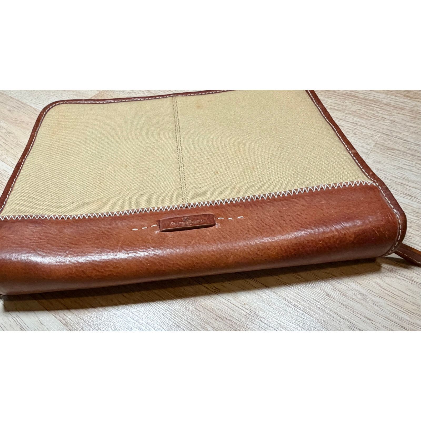Tommy Bahama Vintage Tommy Bahama Leather/Canvas Portfolio Brief Folder Size ONE SIZE - 7 Thumbnail