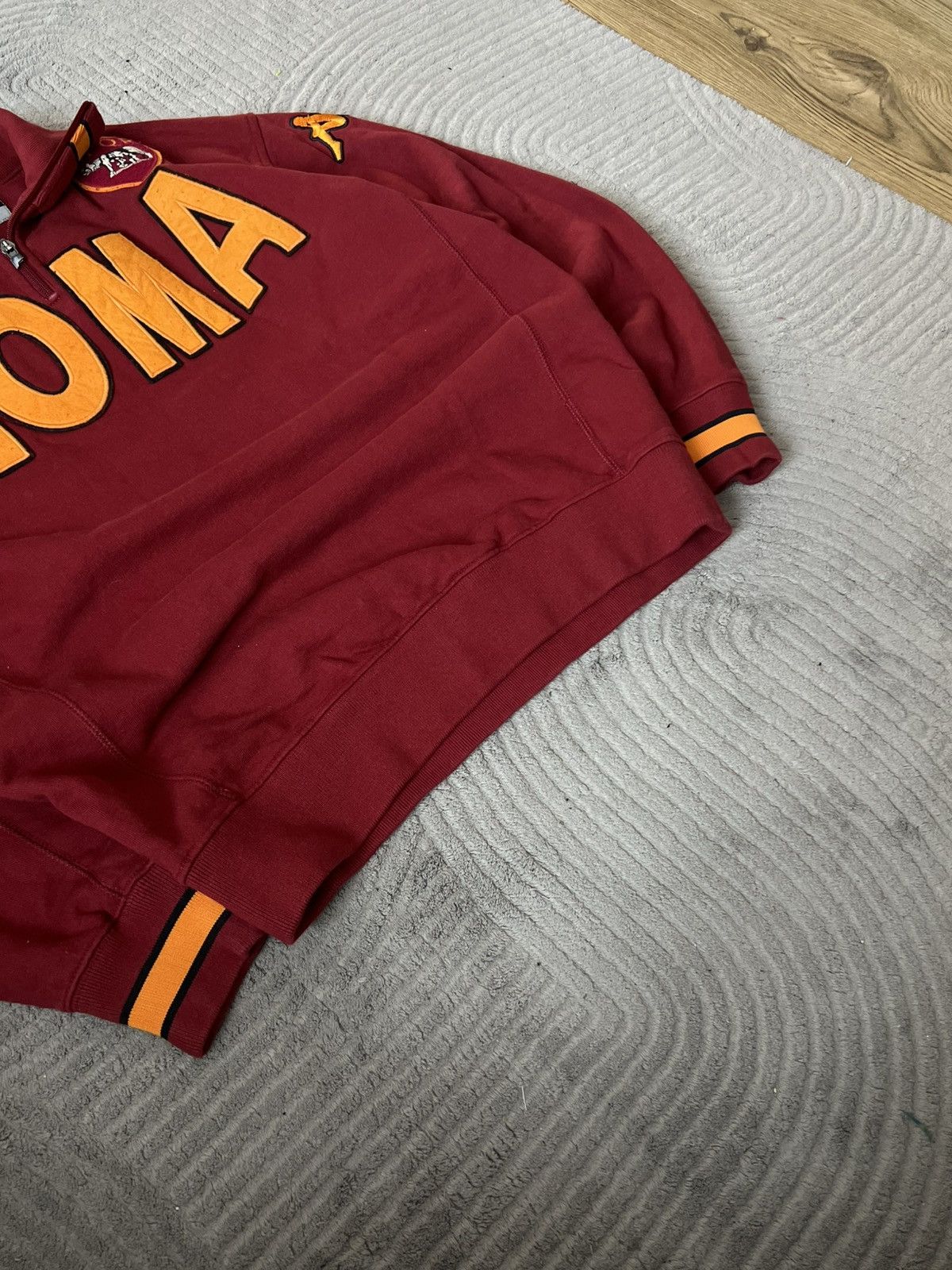 Kappa Vintage Kappa AS Roma Quarter-Zip Sweatshirt 00-x SPQR Size US L / EU 52-54 / 3 - 5 Thumbnail