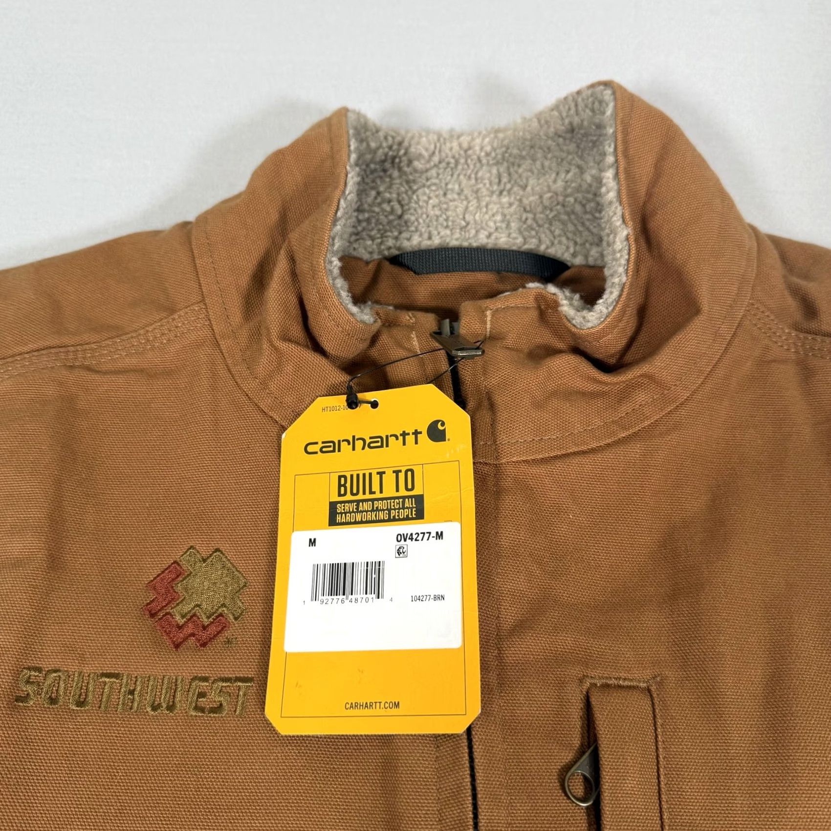 Carhartt Carhartt Vest Mens M Brown Duck Canvas Sherpa Lined Zip Up Work Vest Size US M / EU 48-50 / 2 - 5 Thumbnail