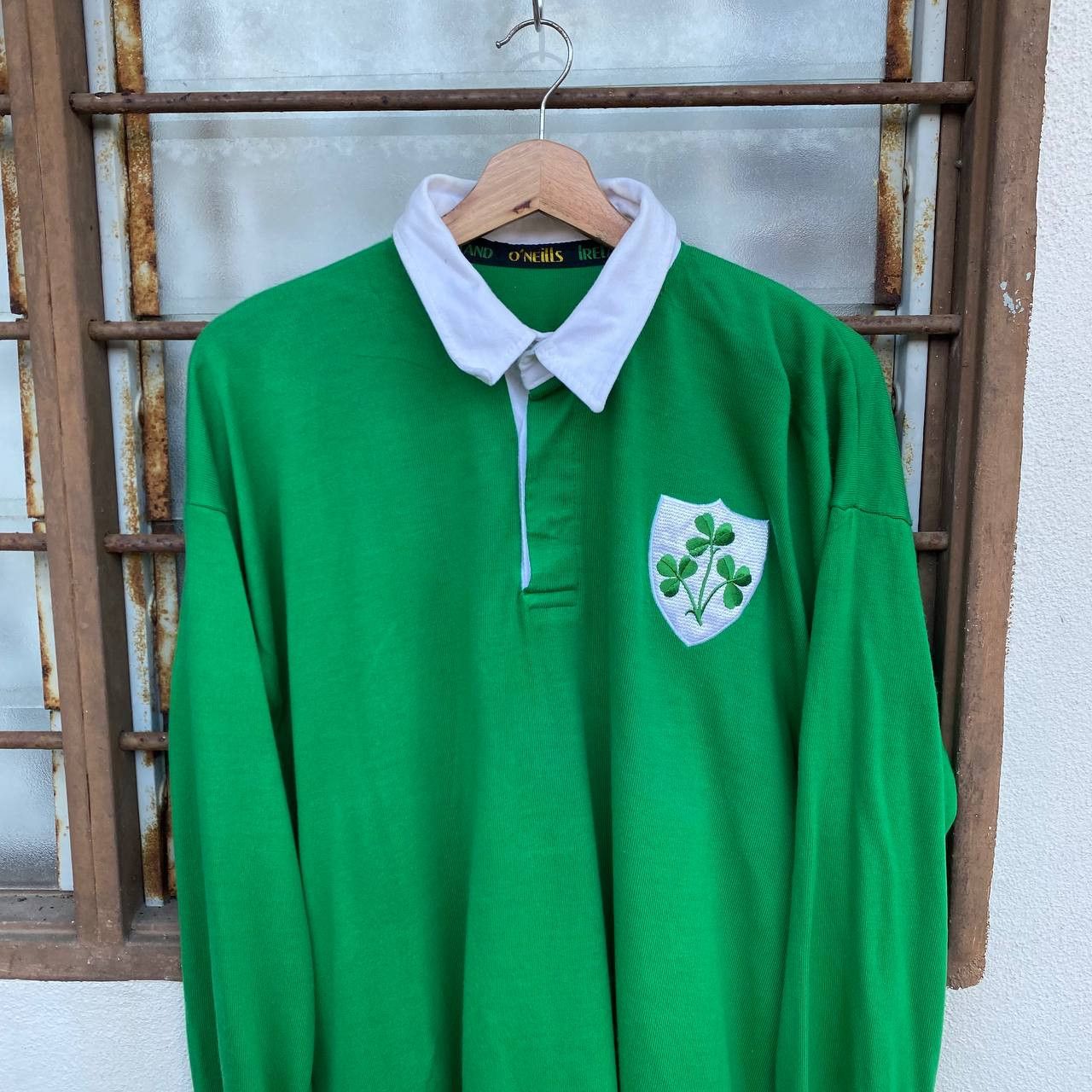 Vintage VINTAGE 80's IRELAND RUGBY SHIRT 100%ACRYLIC Size US XXL / EU 58 / 5 - 3 Thumbnail