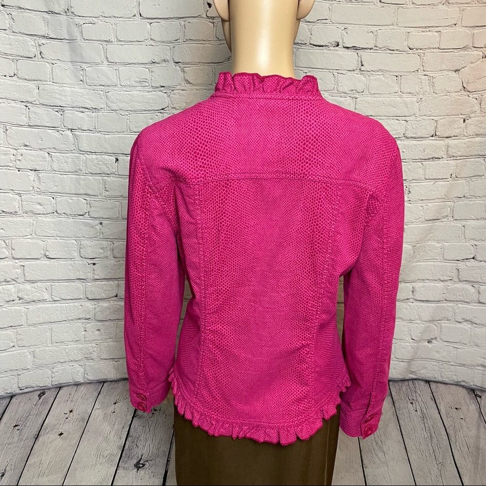Chicos Chico’s Cord Bouquet Bianca Fuchsia Jacket Size 1 US M Size M / US 6-8 / IT 42-44 - 3 Thumbnail