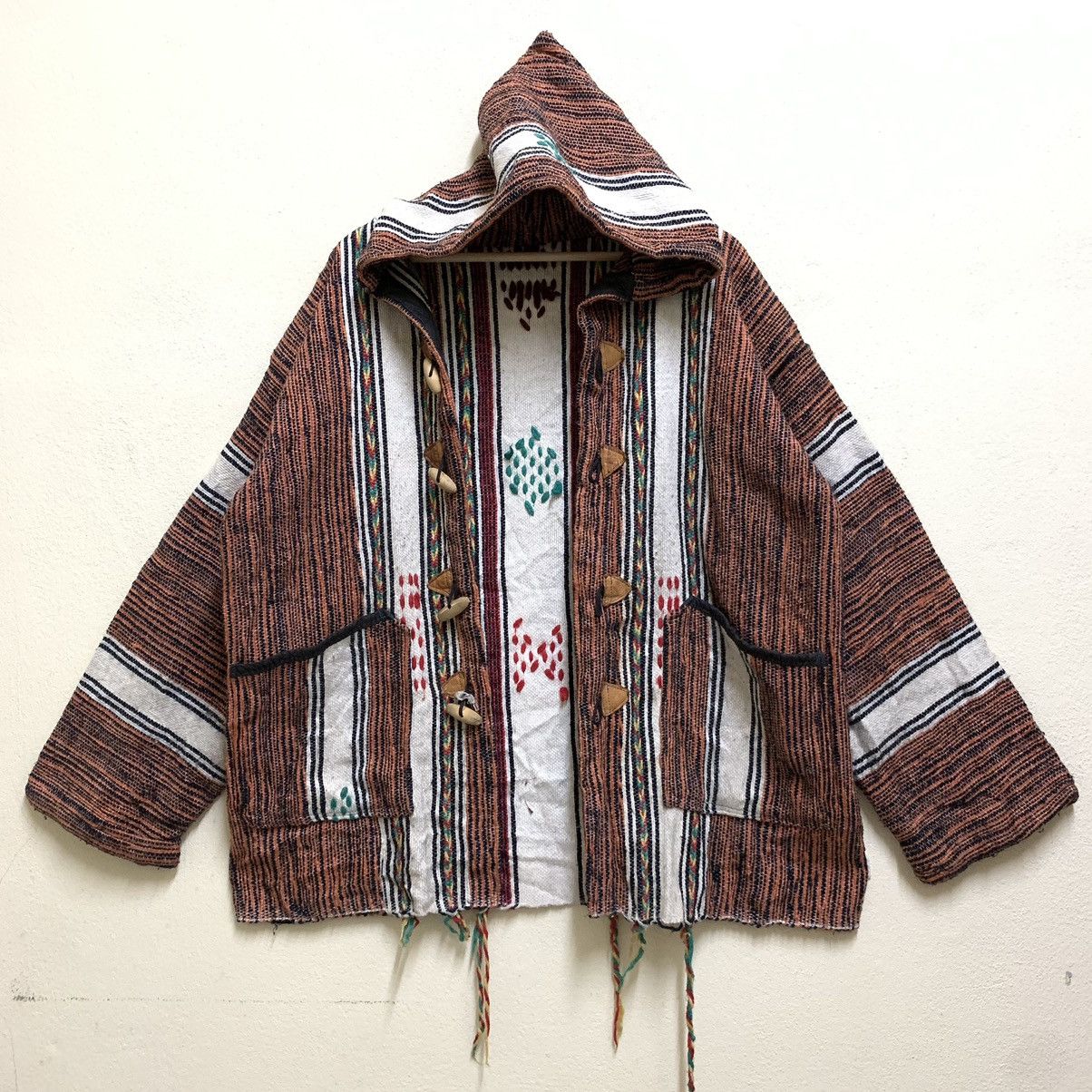 Handmade × Vintage Vintage MOROCCAN BOHEMIAN Handmade Wool ethnic Jacket Size US XL / EU 56 / 4 - 1 Thumbnail