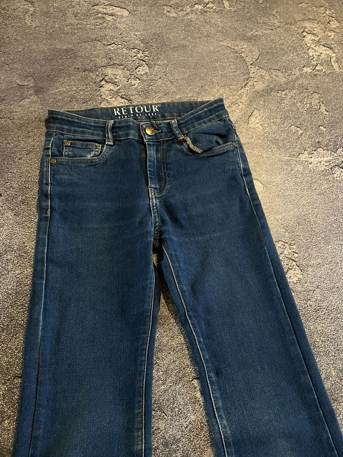 Japanese Brand CRAZY Number Nine Style flared – y2k opium archive avan 90s Size US 32 / EU 48 - 2 Thumbnail