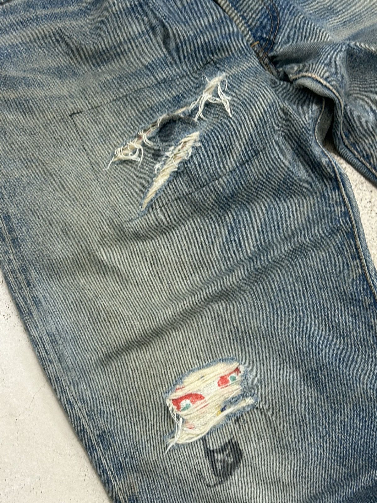 Levi's Vintage Levis 501 Baggy Jeans Selvedge Dirty Washed Size US 34 / EU 50 - 6 Thumbnail