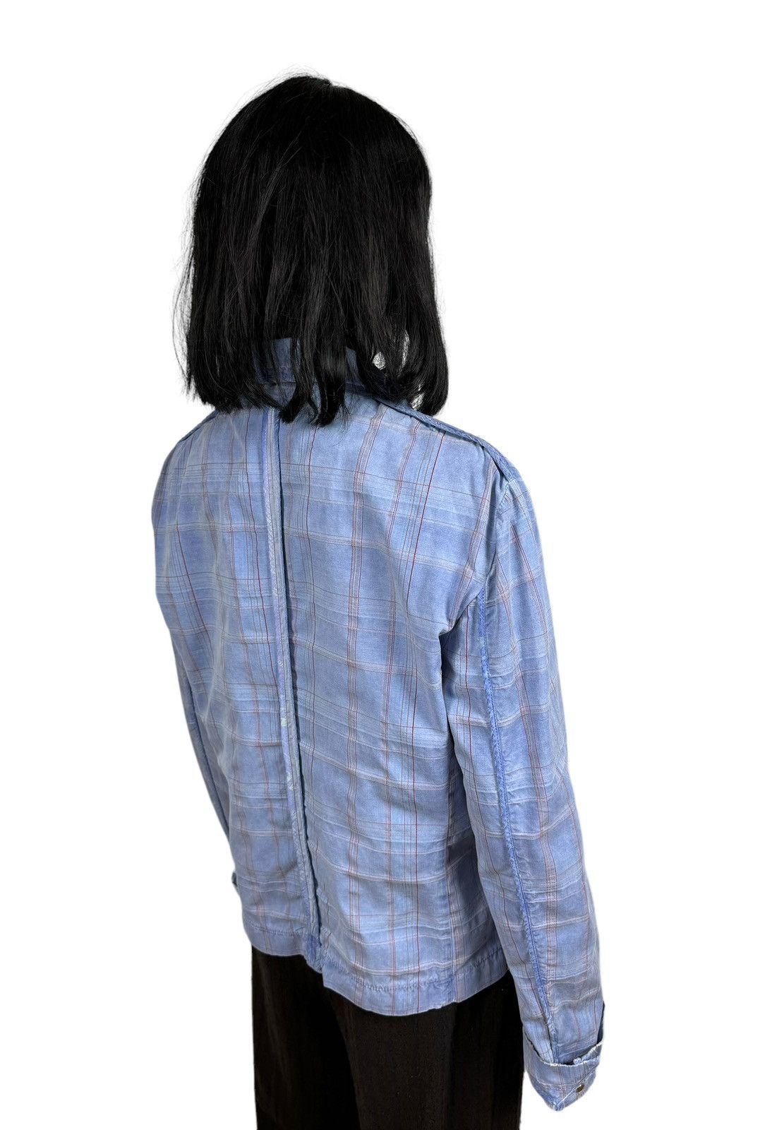 John Galliano Galliano Checkered Garment Dyed Blazer Jacket size IT 46 Size L / US 10 / IT 46 - 9 Thumbnail