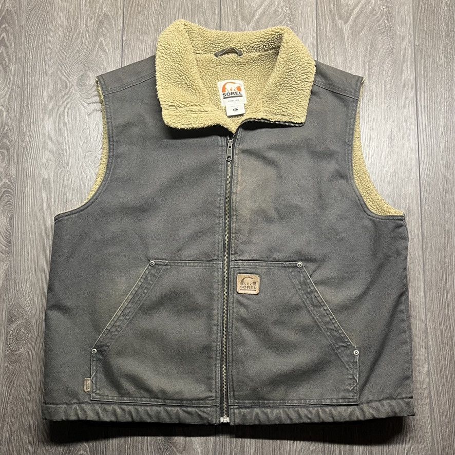 SOREL Sorel Sherpa Lined Canvas Vest XL Outwear Size US XL / EU 56 / 4 - 1 Thumbnail