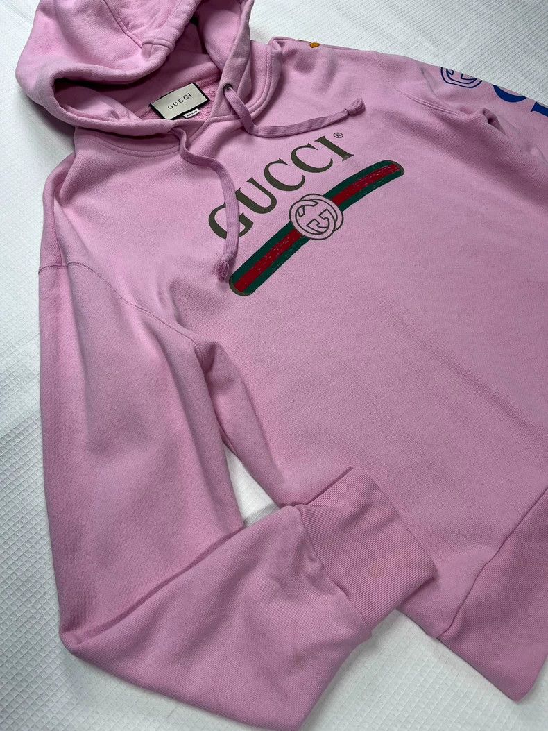 Gucci Gucci Pink hooded sweatshirt 2502-Nextarrow Size US S / EU 44-46 / 1 - 2 Thumbnail