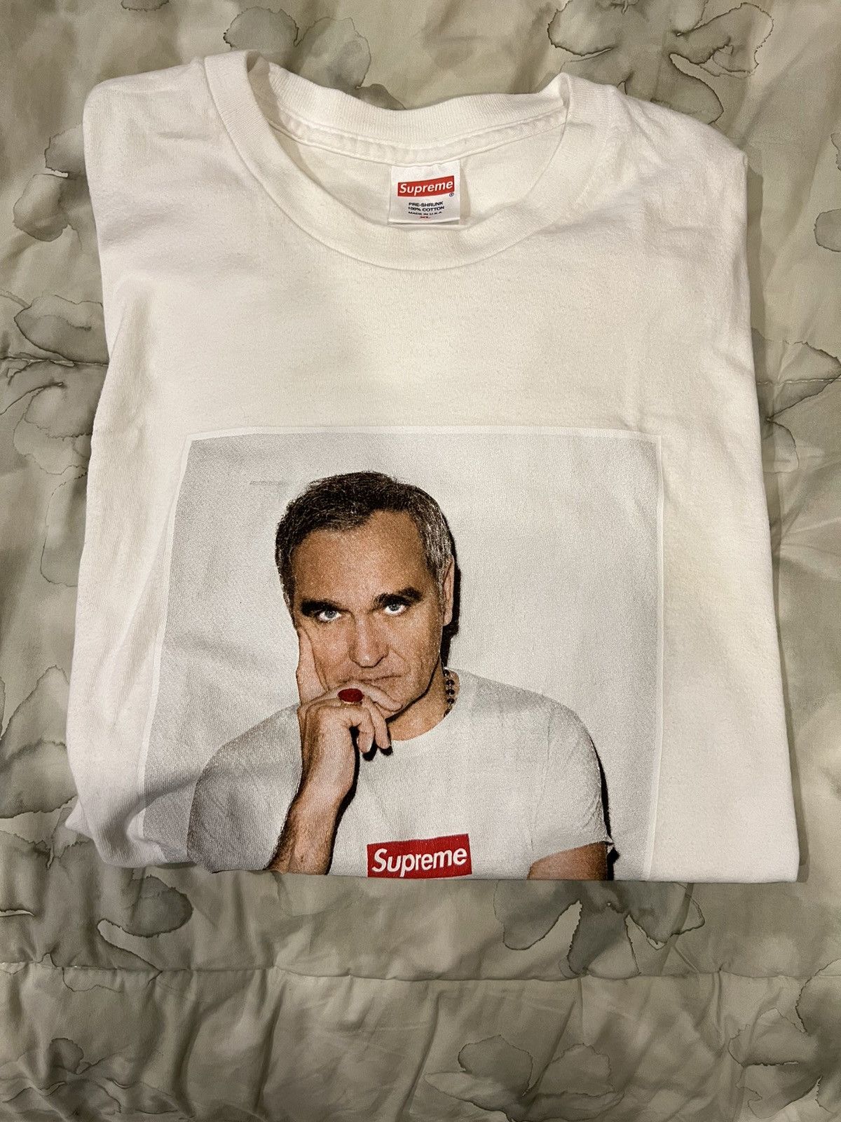 Image of Supreme Morrissey Photo Tee in White, Men's (Size XL)