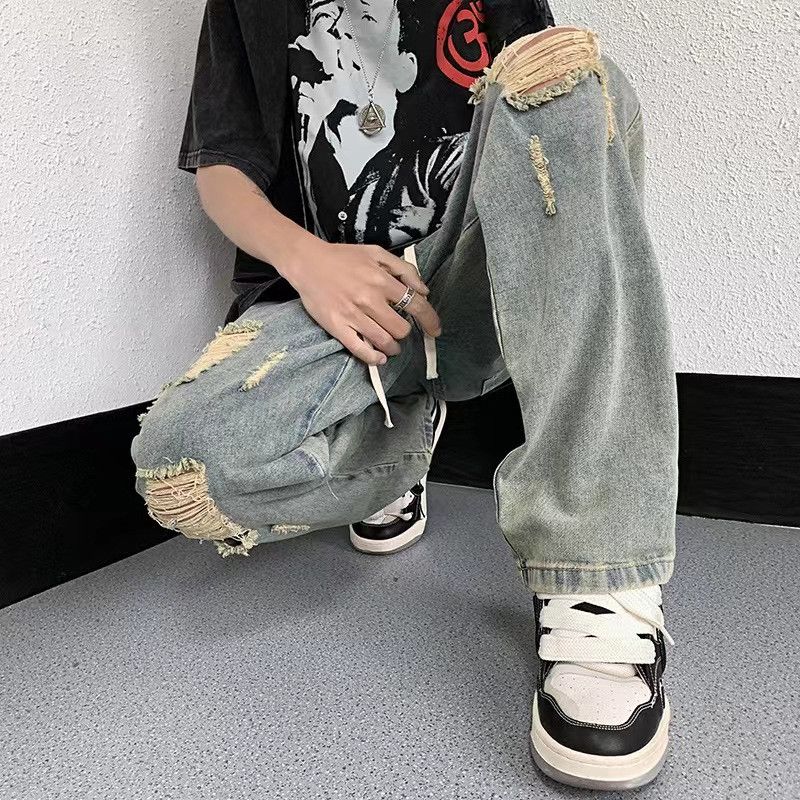Japanese Brand × Vintage High Street Vintage Ripped Loose Jeans Size US 32 / EU 48 - 4 Thumbnail