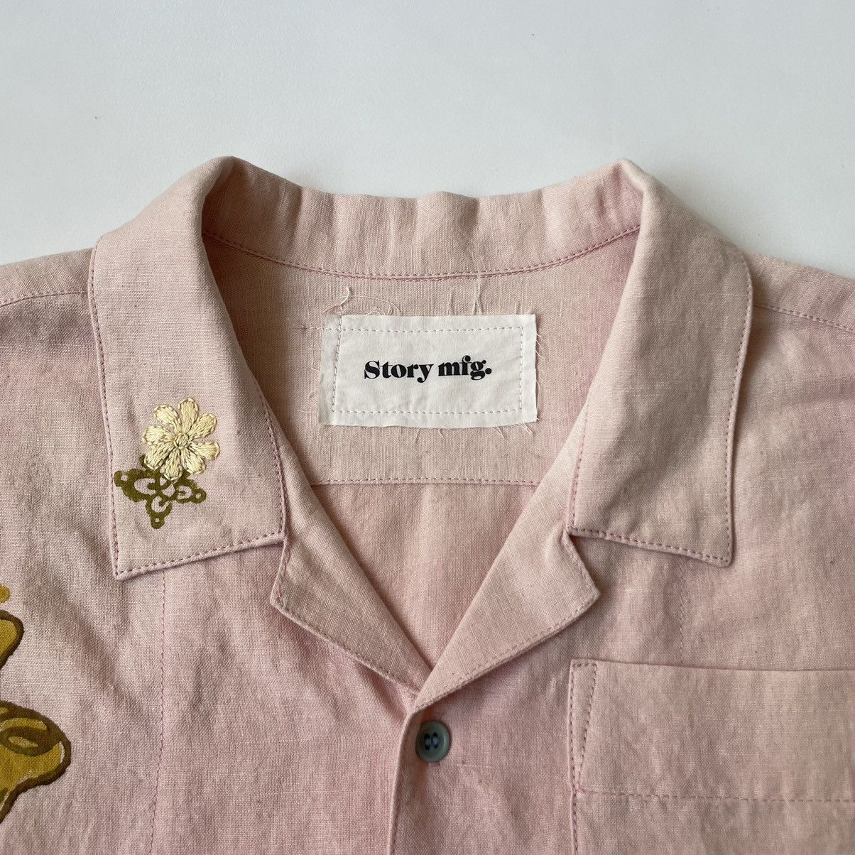 Story Mfg. ‘Greetings’ Embroidered Boxy Shirt Size US S / EU 44-46 / 1 - 4 Thumbnail