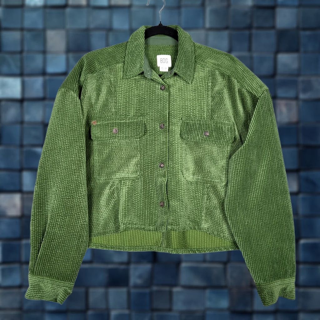 Urban Outfitters Urban Outfitters Green Corduroy Jacket Women's XS Size XS / US 0-2 / IT 36-38 - 1 Thumbnail