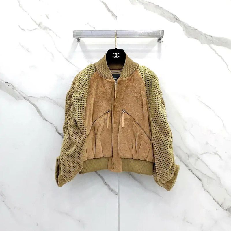 Fendi Fendi Khaki Spring Autumn Women's Jacket 0089 Size L / US 10 / IT 46 - 1 Thumbnail