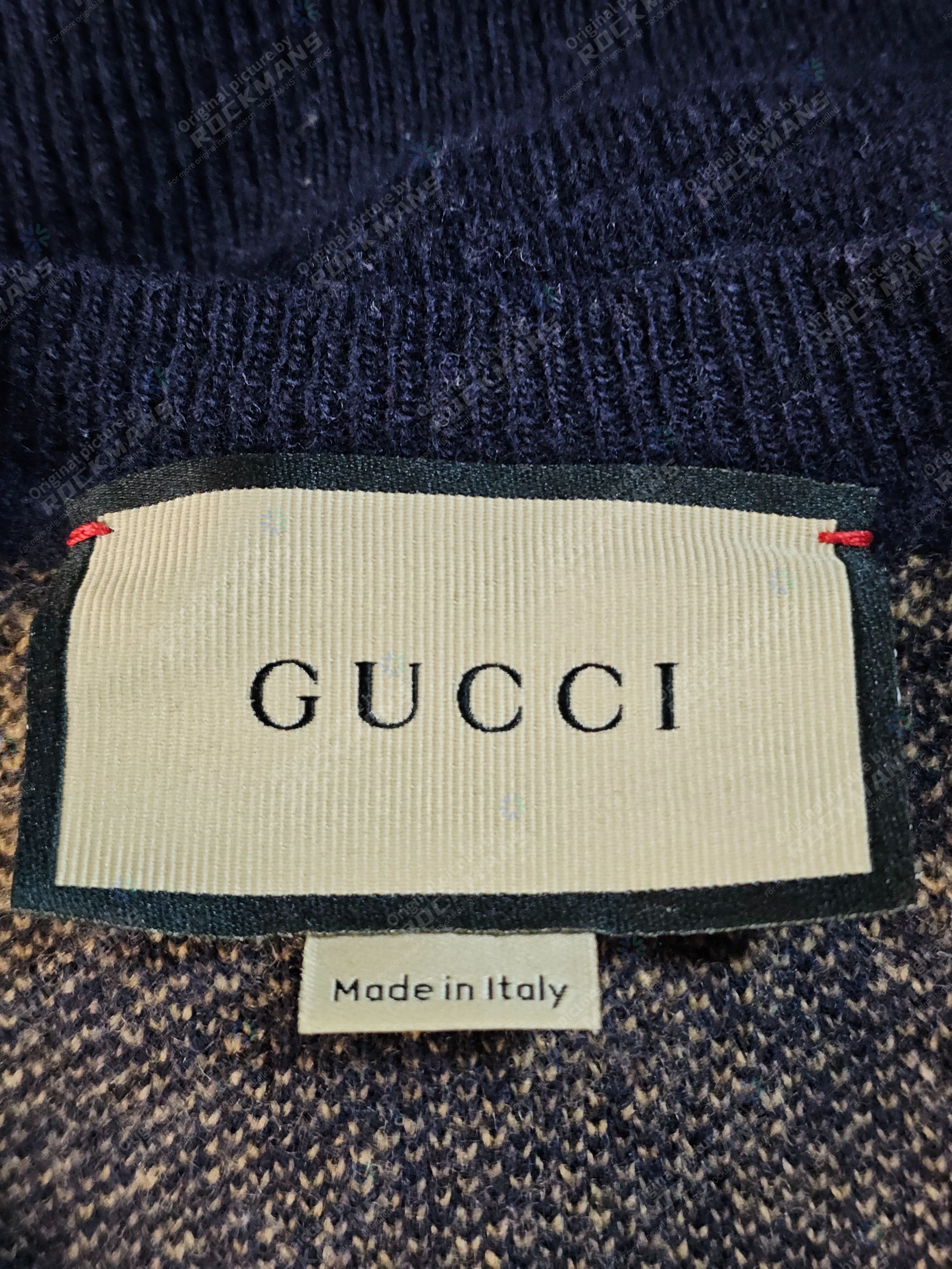 Gucci Gucci Unisex V-Neck Jacquard GG Wool Sweater XS like S/M Size US XS / EU 42 / 0 - 5 Thumbnail